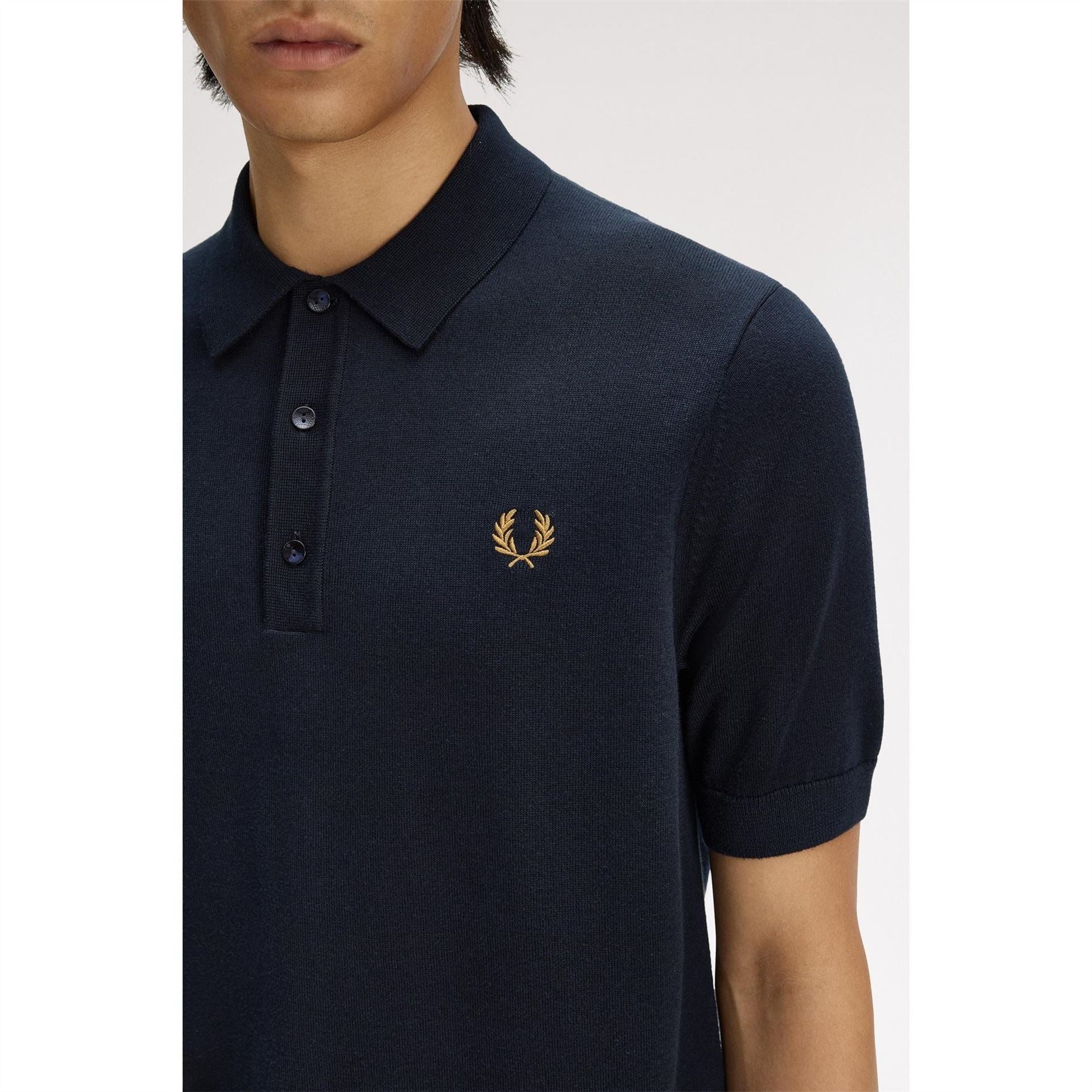 Fred Perry Knitted Short Sleeve Polo Shirt
