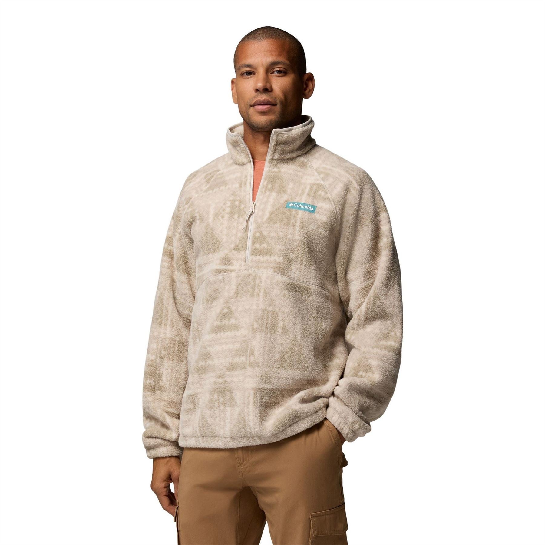 Columbia Timber Print 1 4 Zip Fleece Top