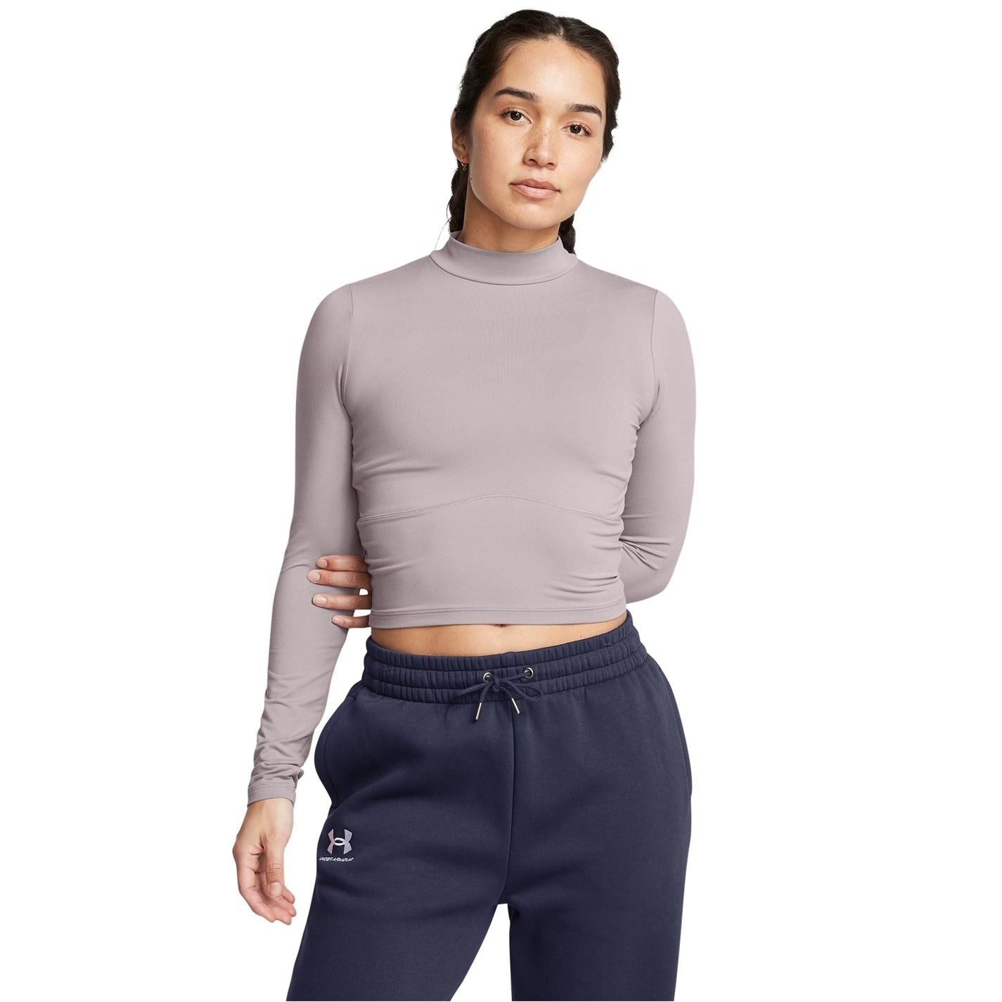 Under Armour Mock Neck Long Sleeve Slim Fit T-Shirt