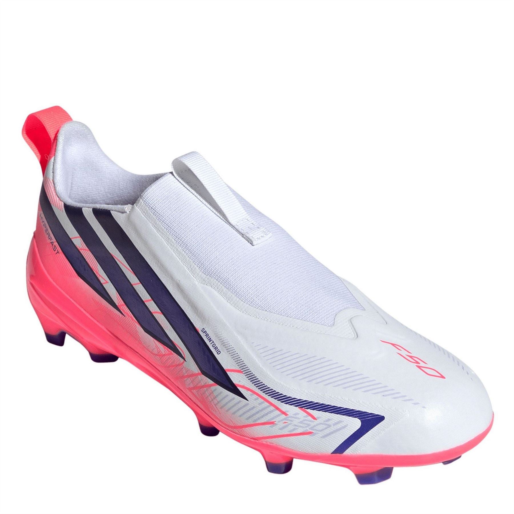 adidas Hyperfast League Laceless Firm Ground Football Boots Juniors