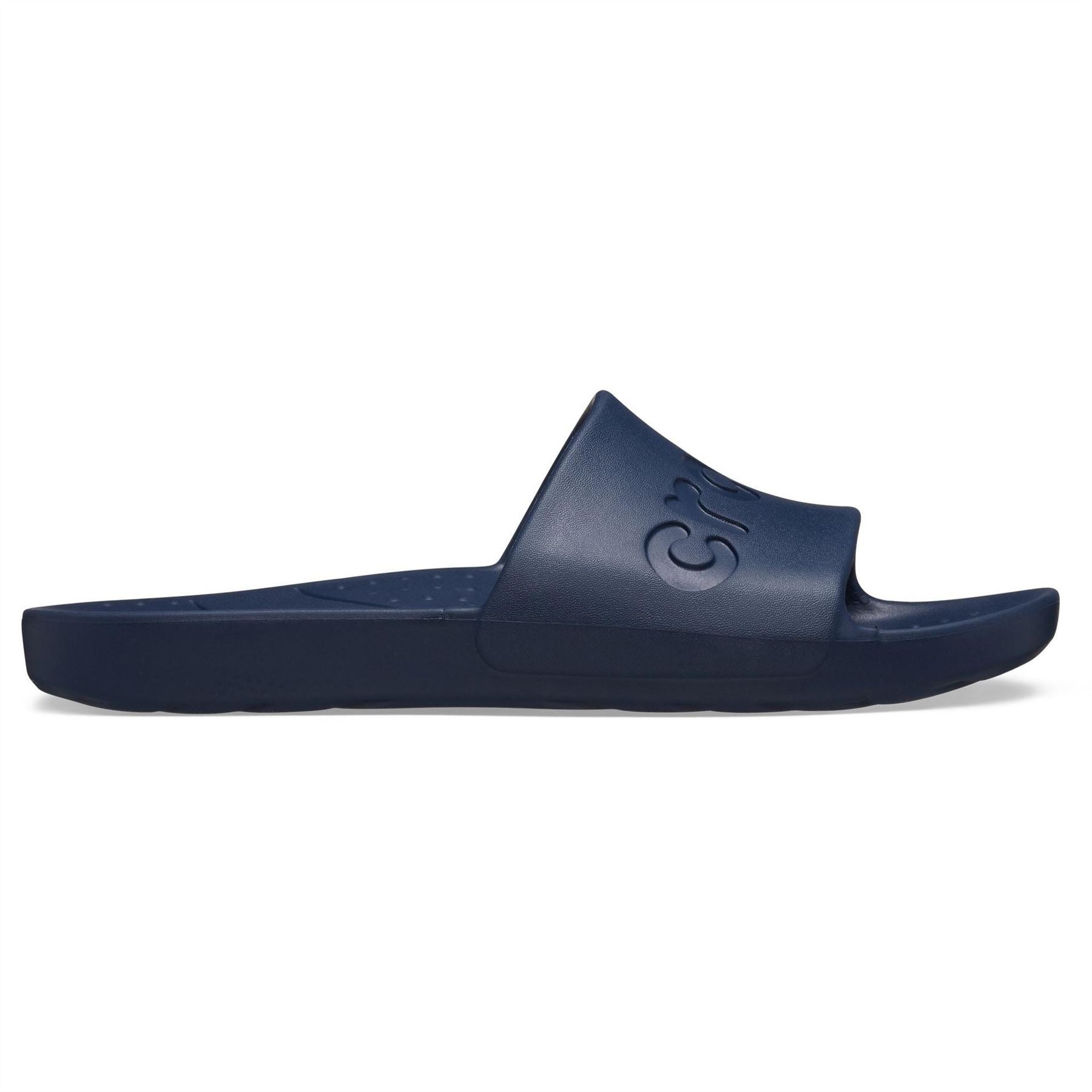 Crocs Logo Print Open Toe Flat Heel Slides