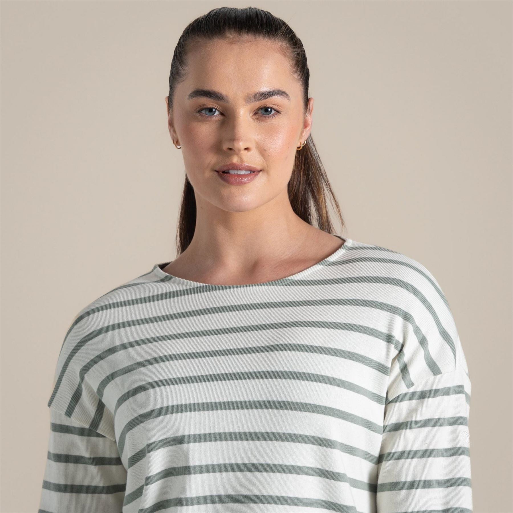 Craghoppers Sinead Boat Neck Long Sleeve Drop Shoulder Jersey Top