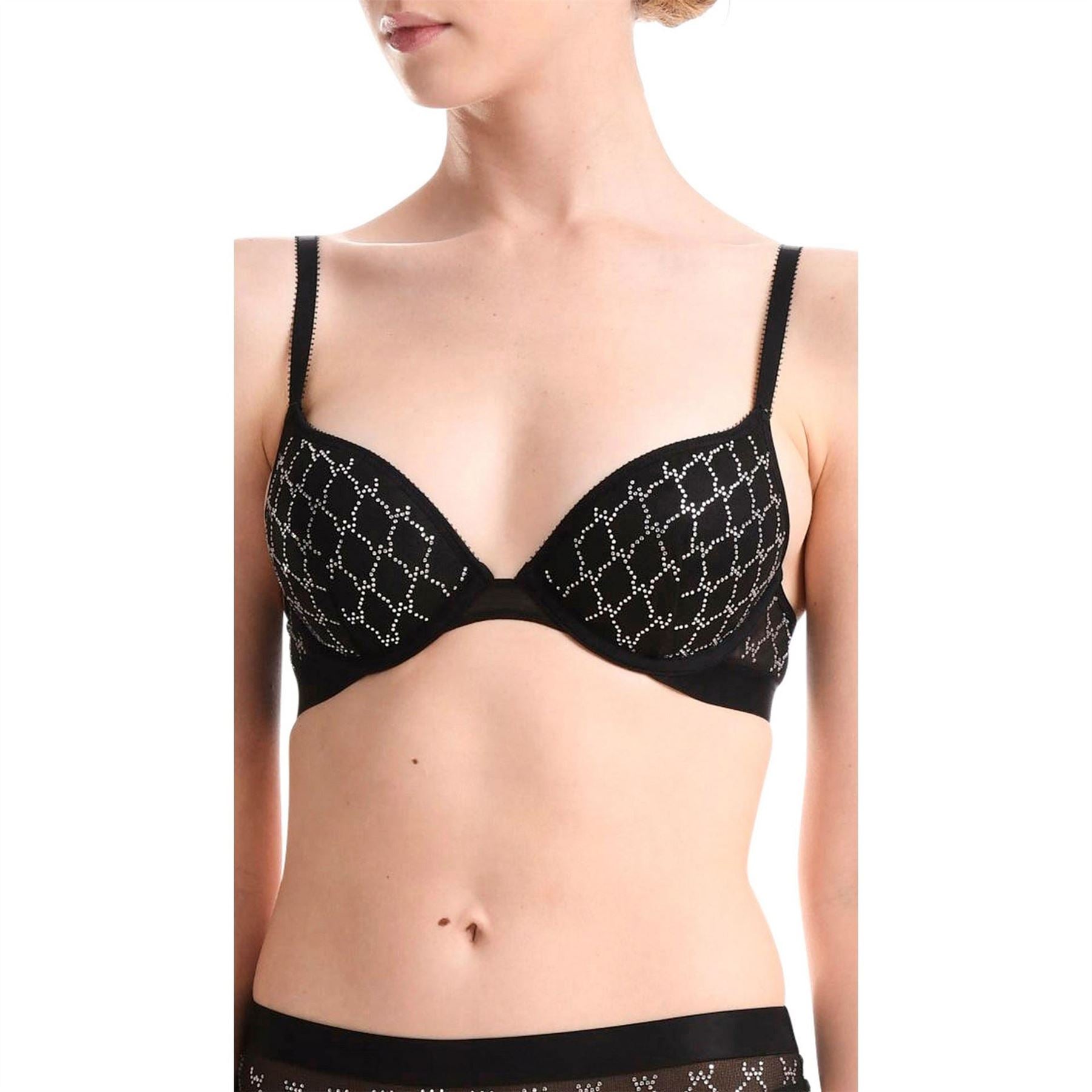 Wolford Geometric Patterned Push Up Bra