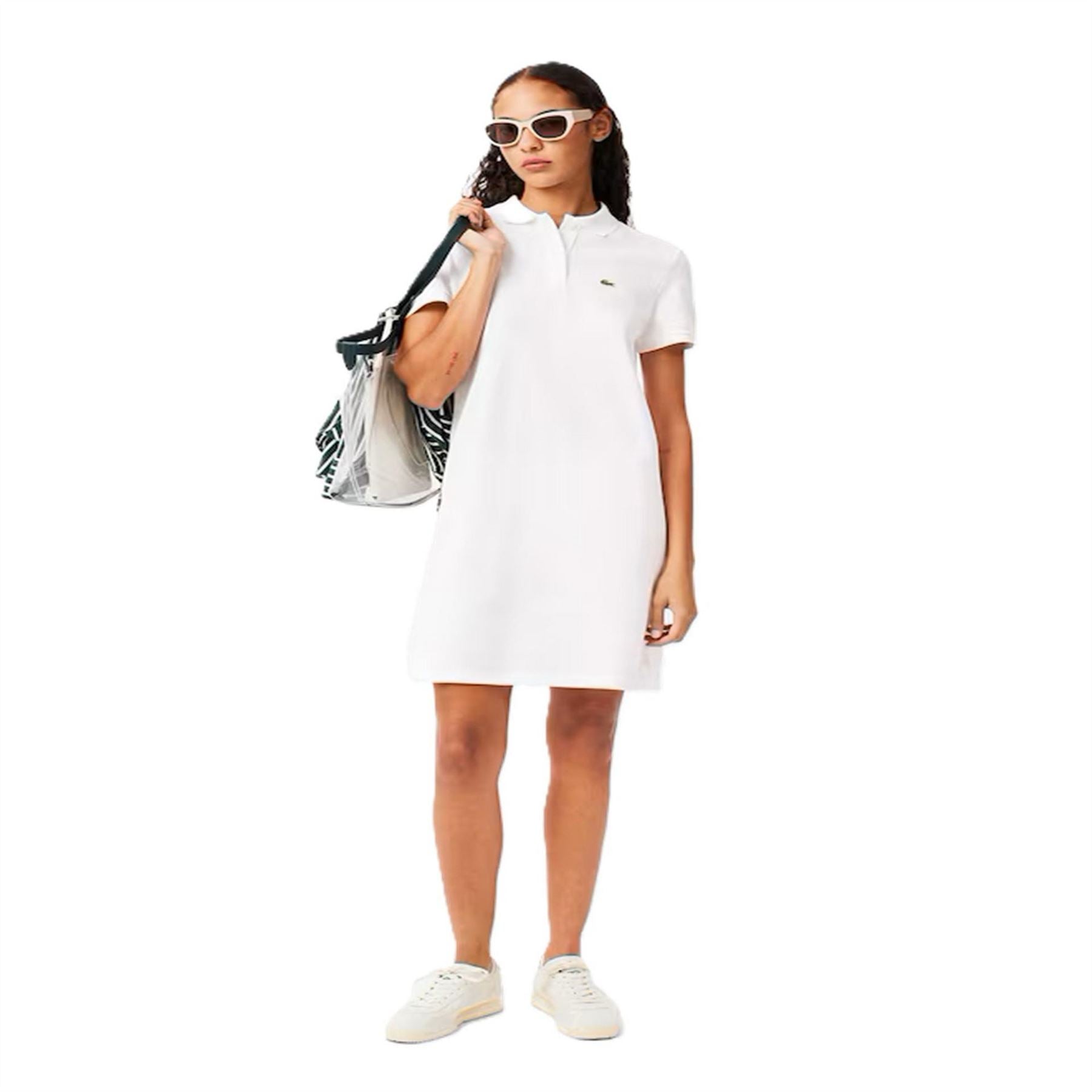 Lacoste Ef7767 Collared Neck Knee Length T-Shirt Dress