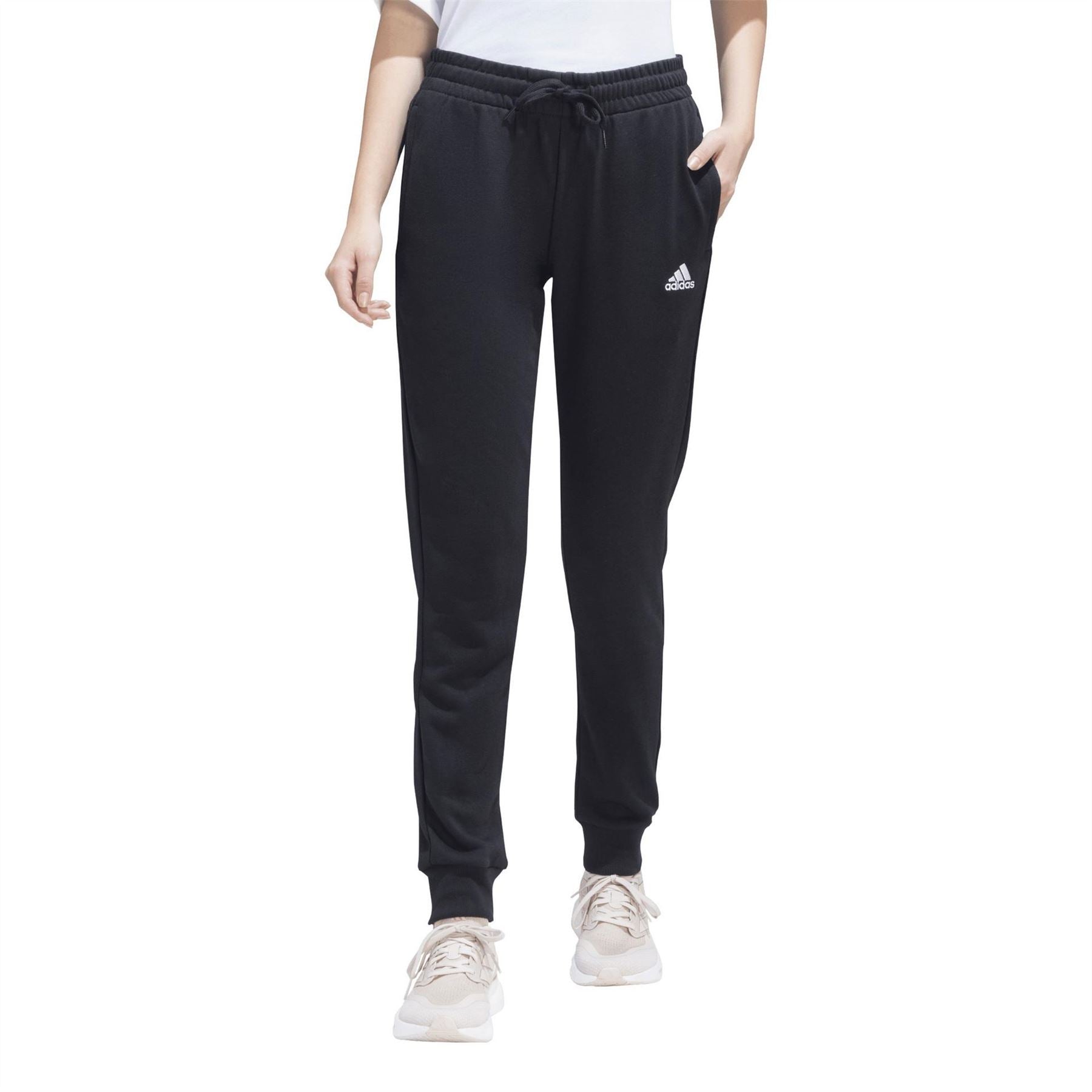 adidas Womens Linear Slim Fit Cotton Joggers