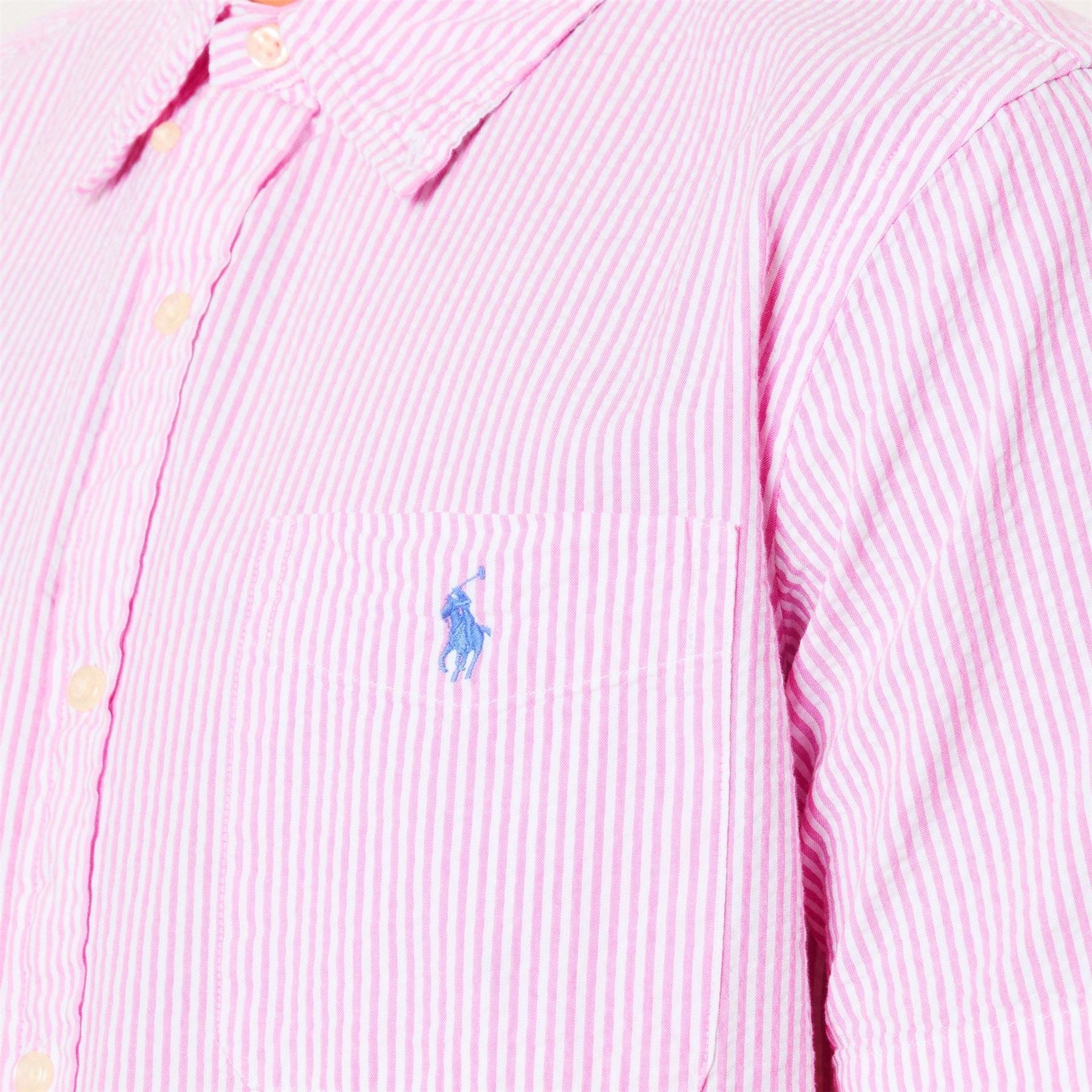 Polo Ralph Lauren Striped Seersucker Short Sleeve Patterned Shirt