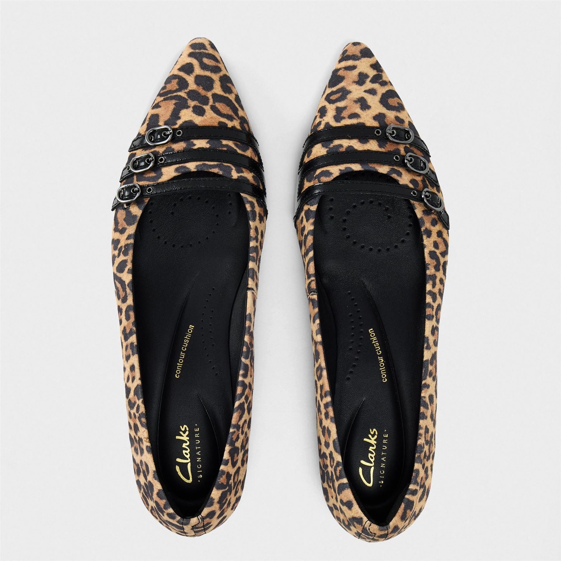 Clarks Sensa15 Leopard Patterned Block Heel Pumps