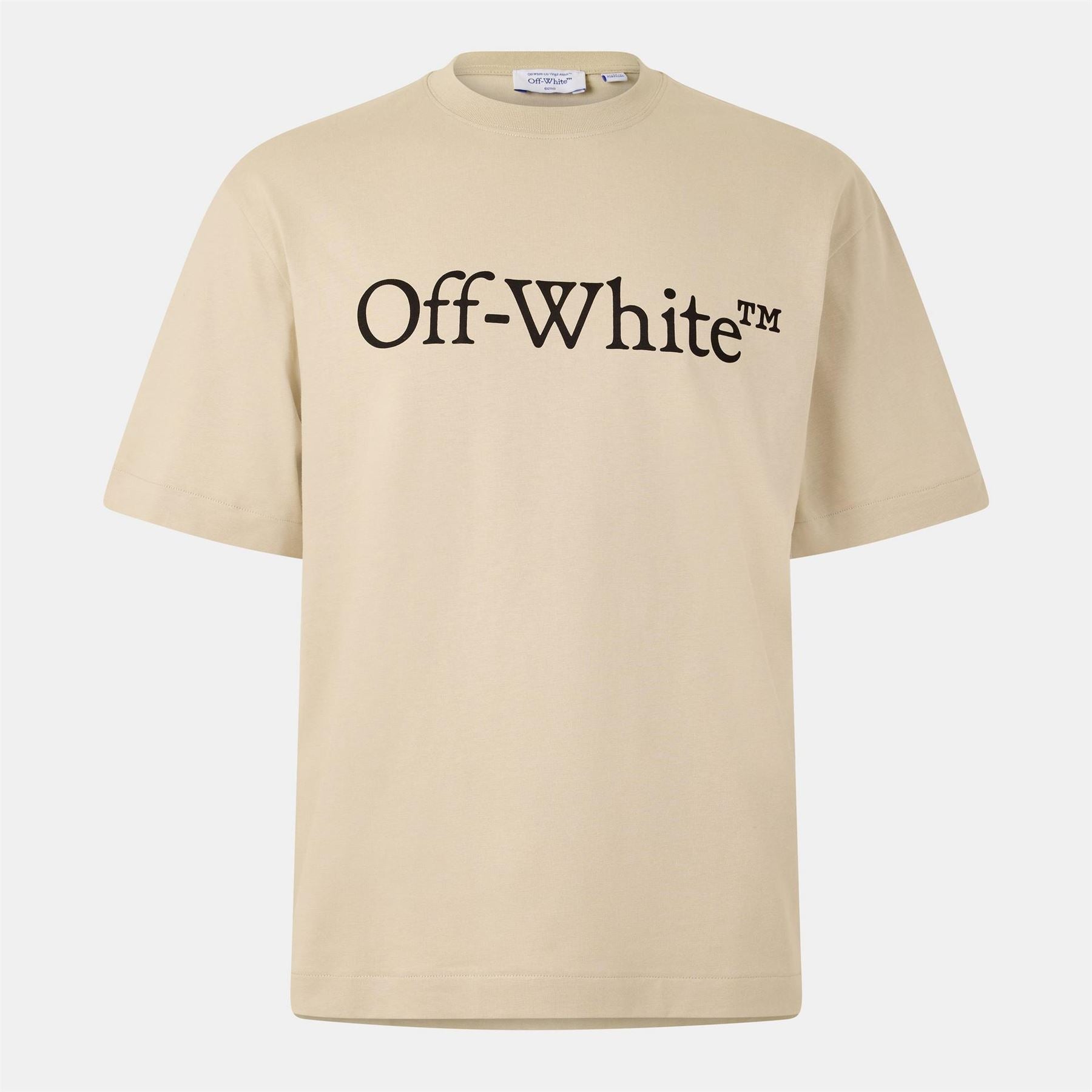 Off White Bkish Lettering Regular Fit T-Shirt