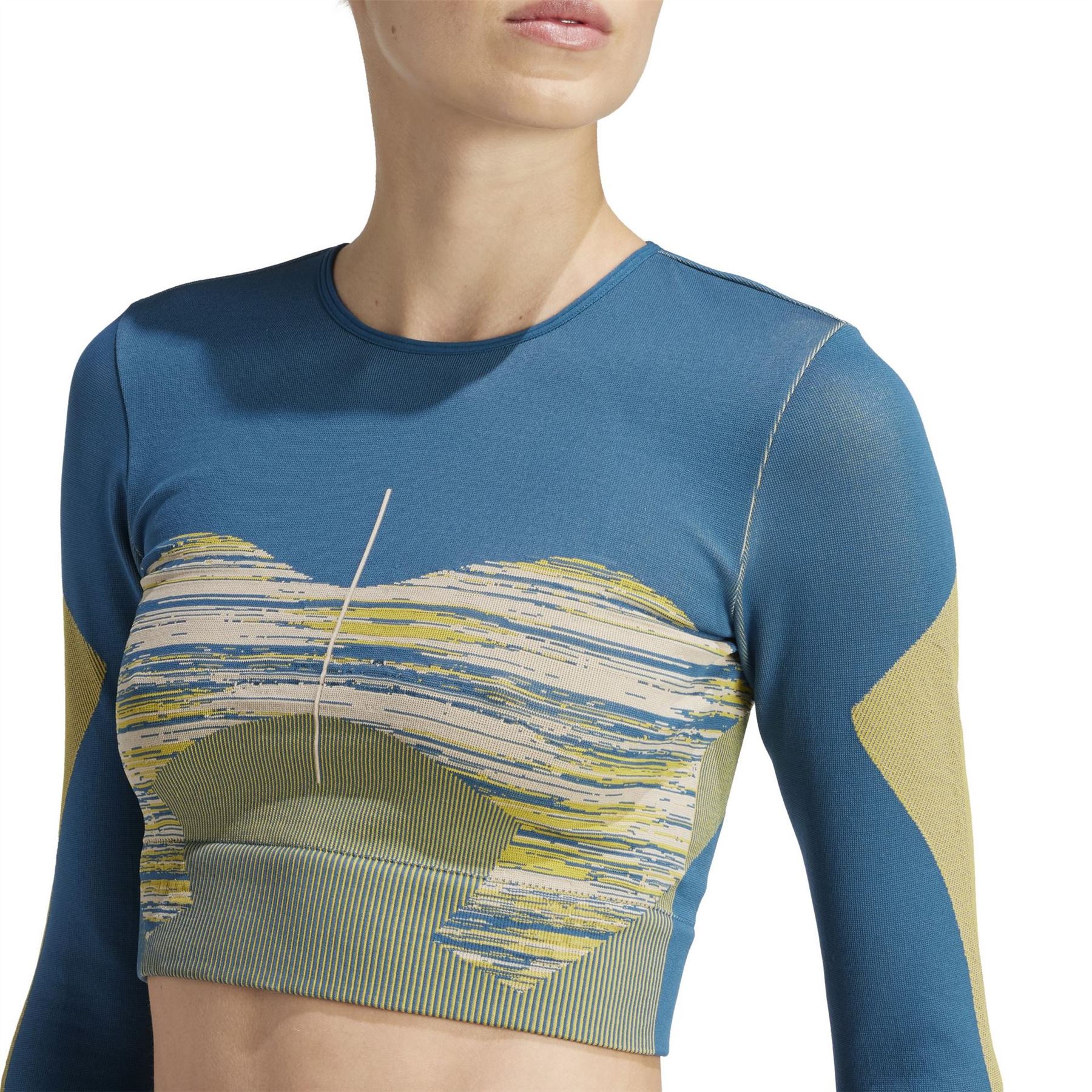 adidas Slim Fit Crew Neck Long Sleeve Athletic Jersey