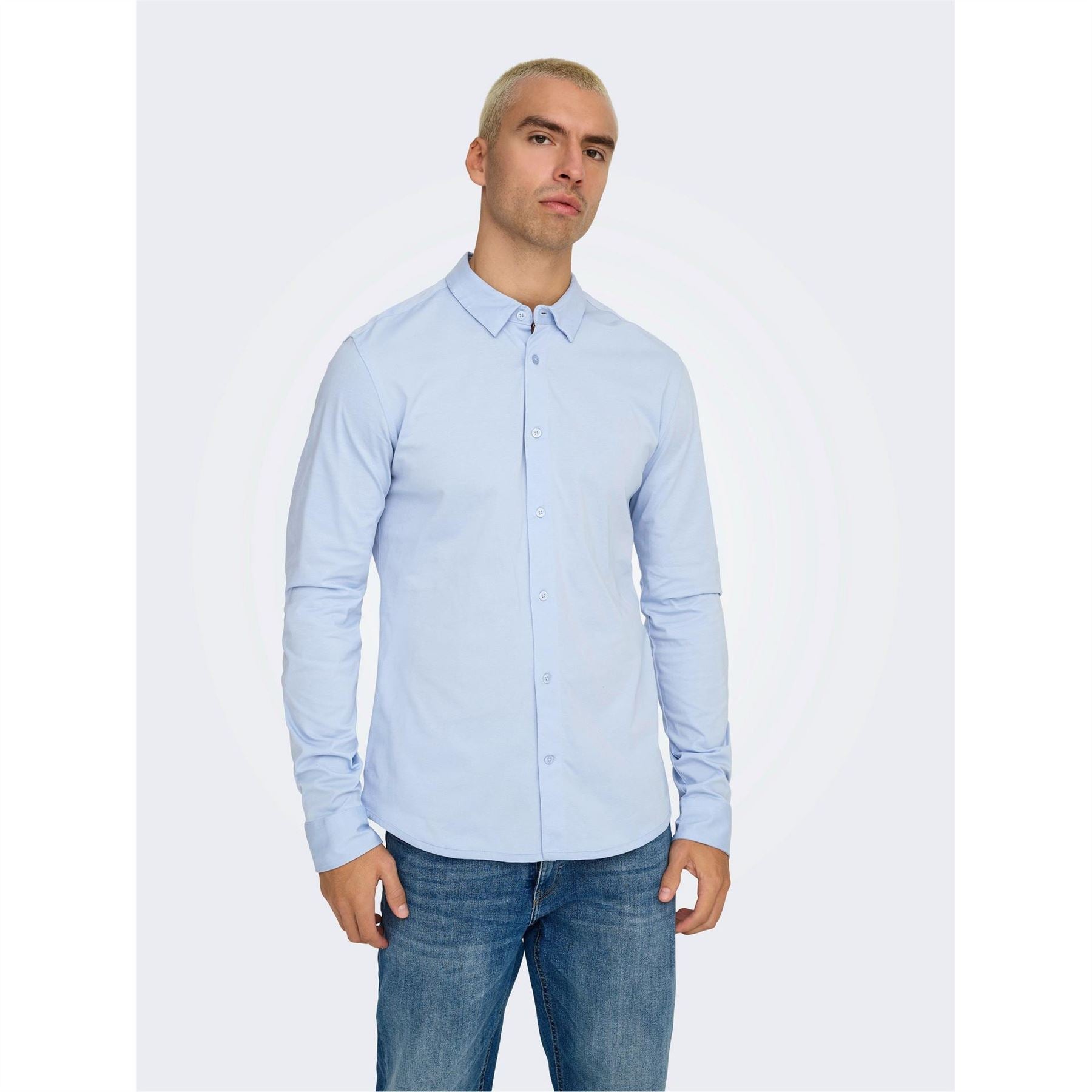 Only Regular Fit Long Sleeve Point Collar Shirt