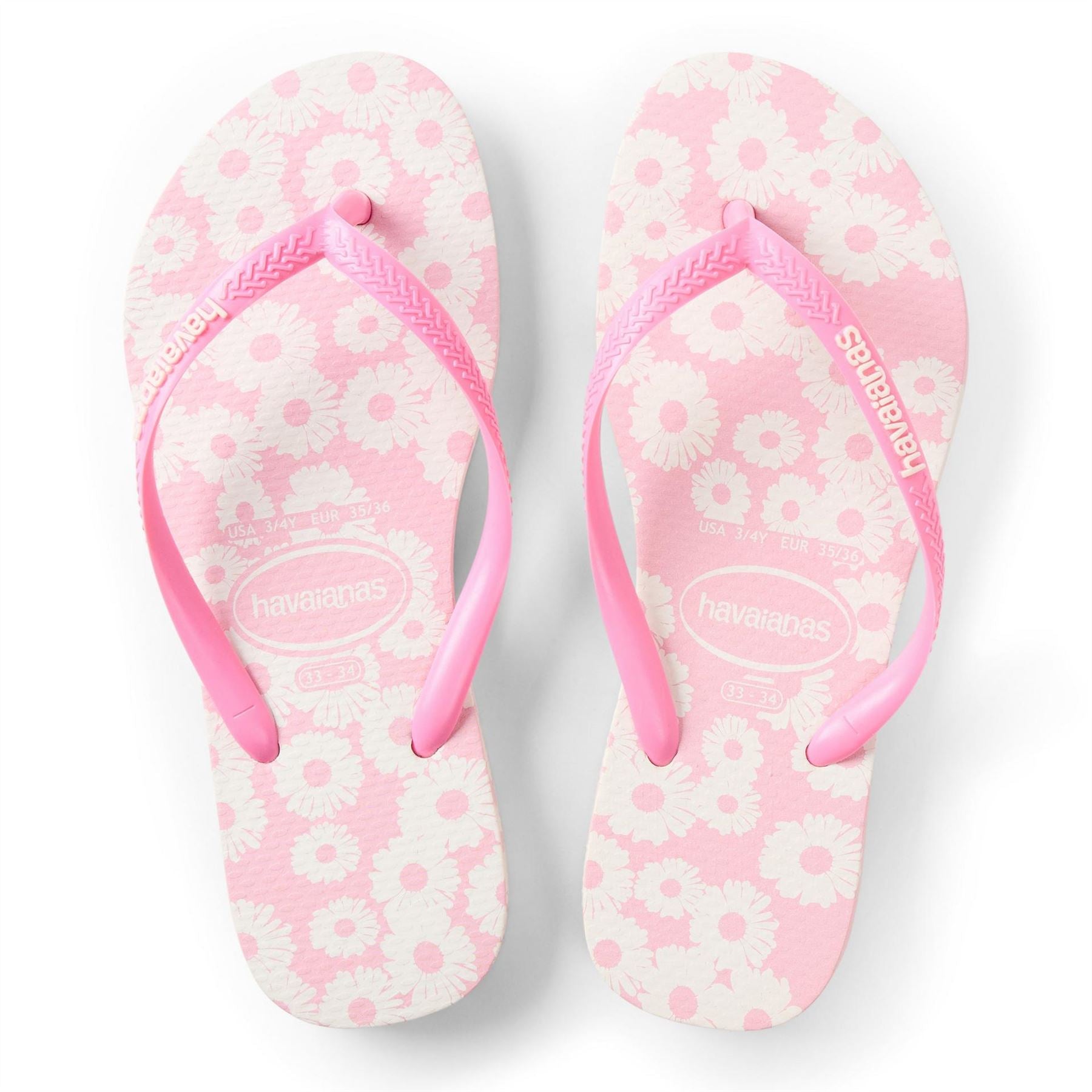 Havaianas Kids Slim Daisy Caitti White Rose Flip Flops