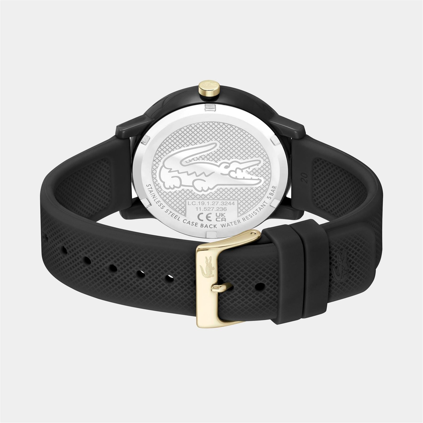 Lacoste Men’s Black Silicone Strap Watch