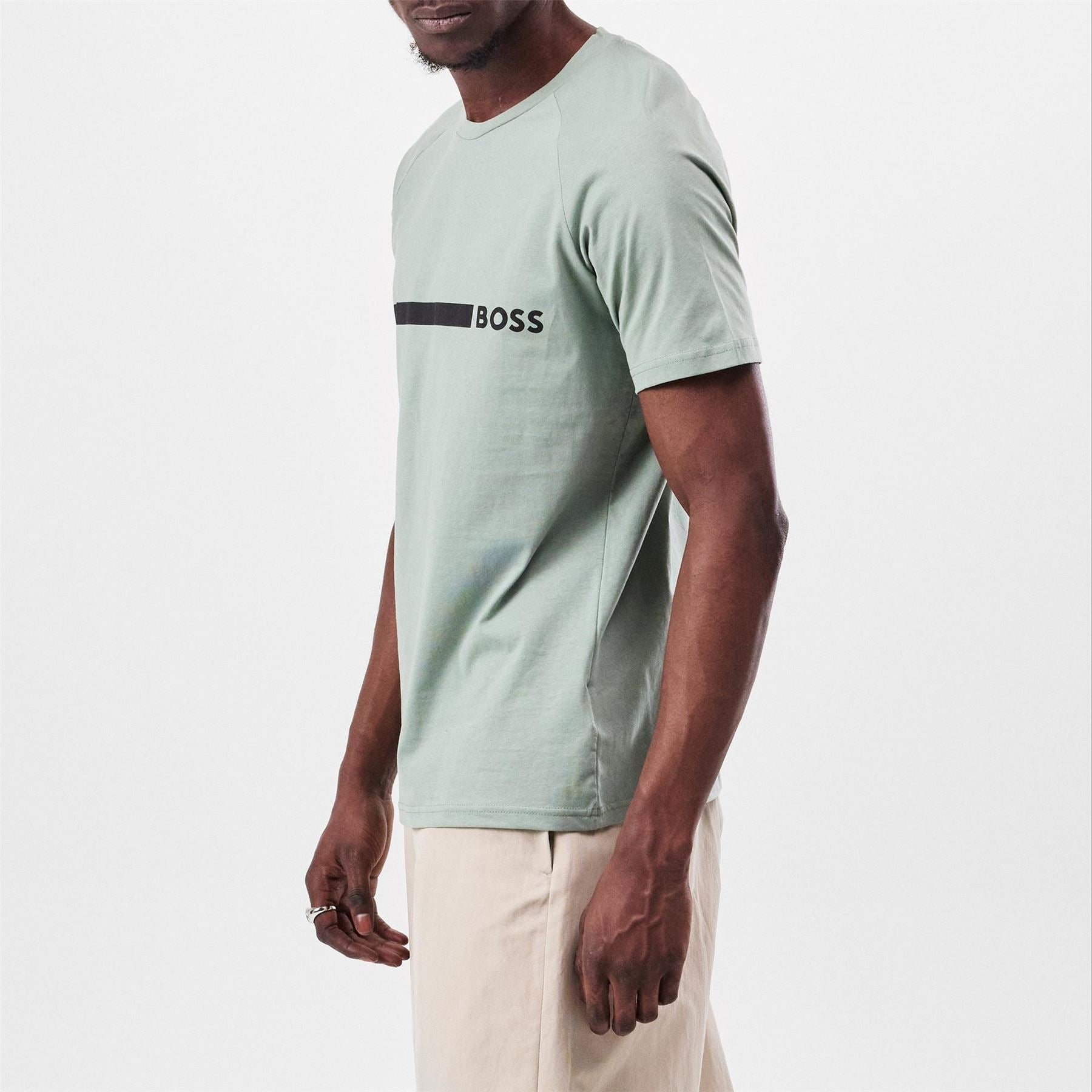Boss Logo Cotton Short Sleeve Crew Neck Slim Fit T Shirt