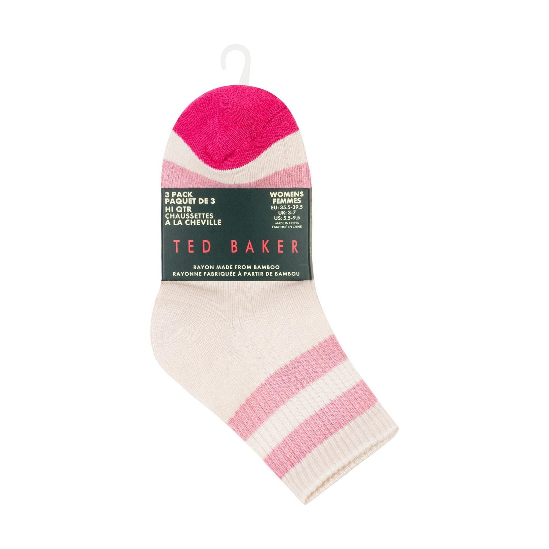 Ted Baker 3 Pack Trainer Quarter Socks