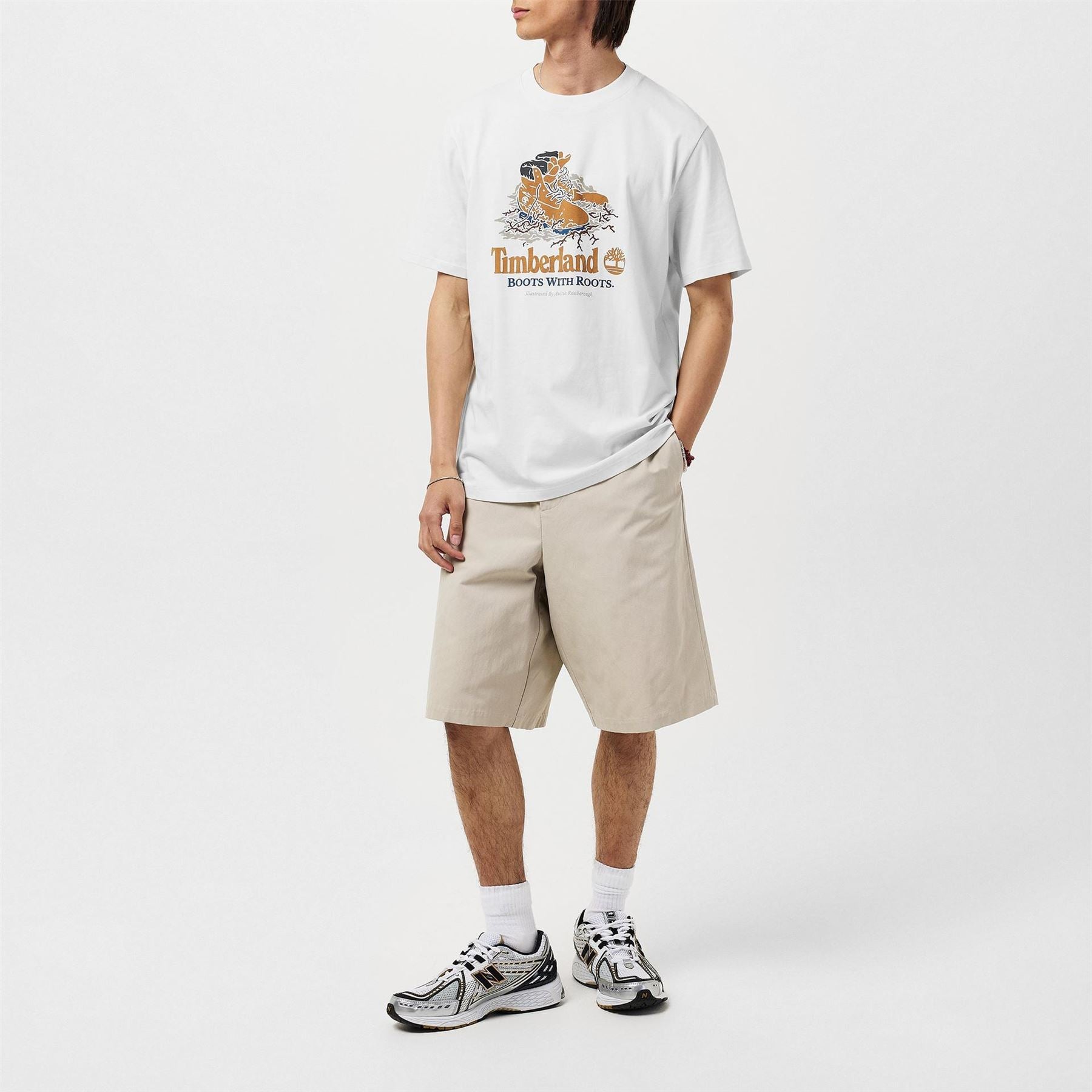 Timberland Regular Fit Vintage Boots with Roots Graphic Print T-Shirt