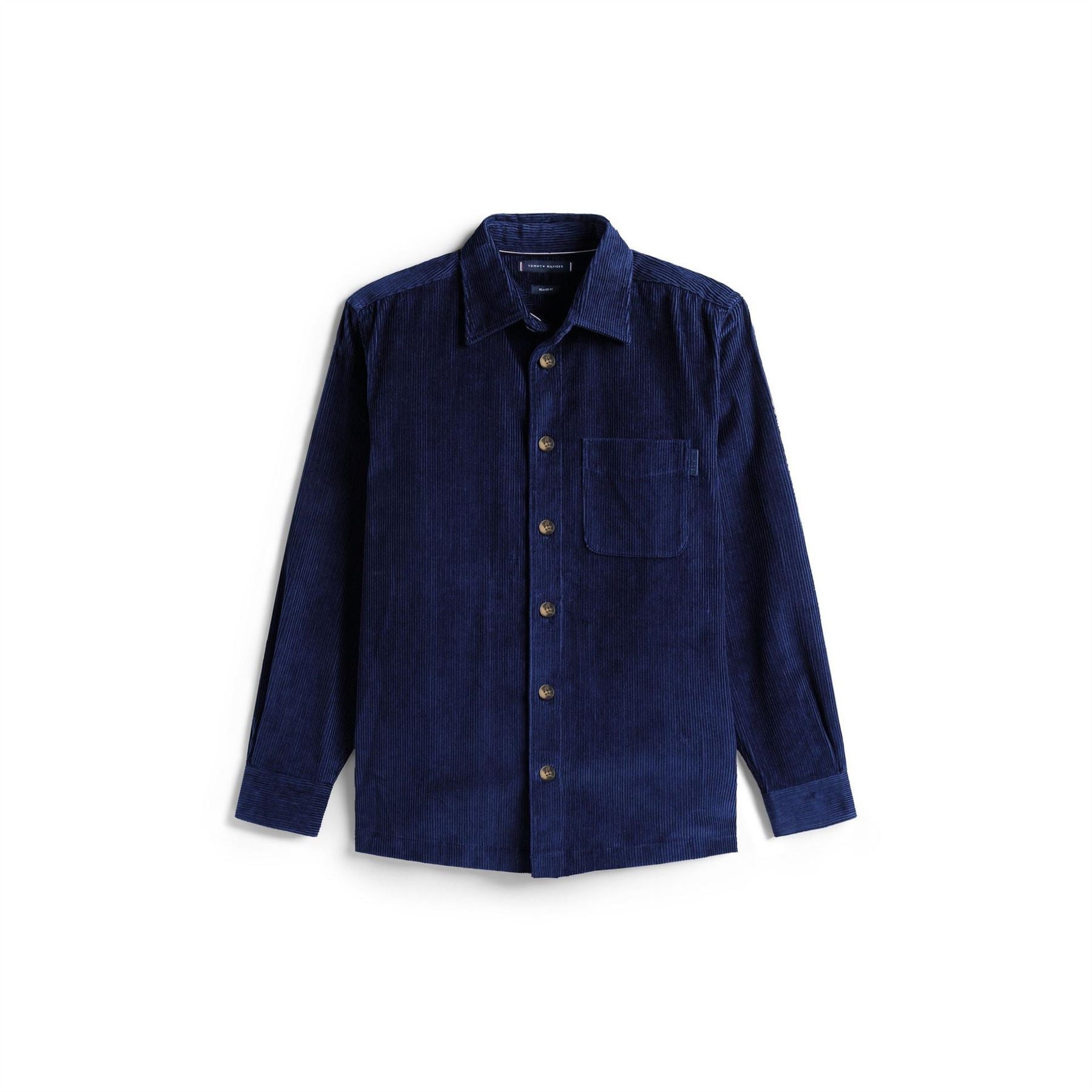Tommy Hilfiger Solid Patterned Chest Pocket Overshirt