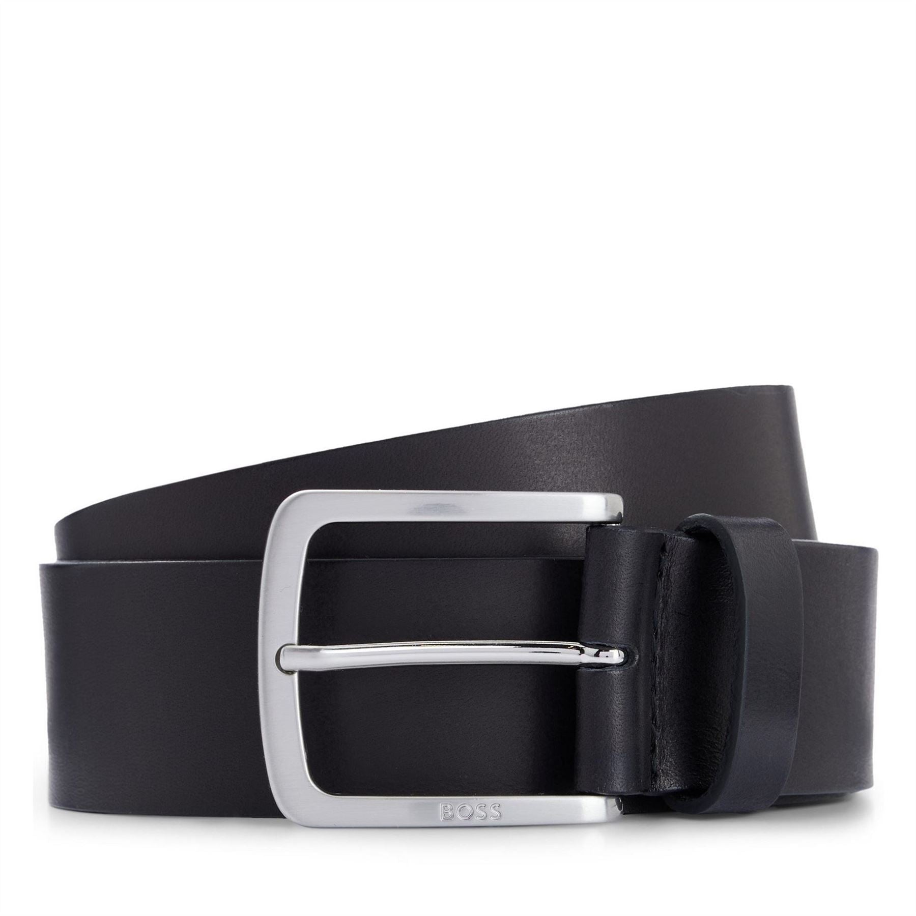 Boss Leather Pin Buckle Belt with Logo