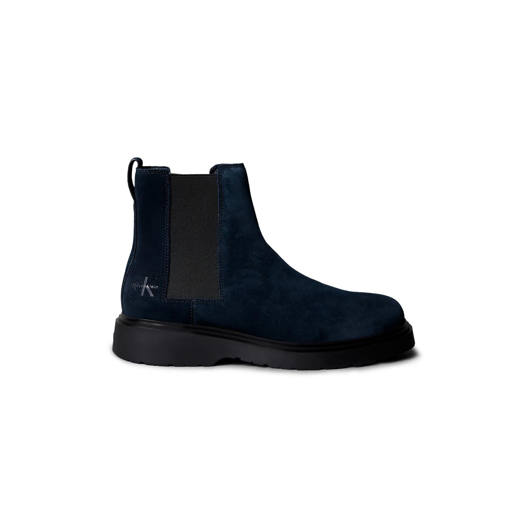 Calvin Klein Suede Chelsea Boots with Block Heel
