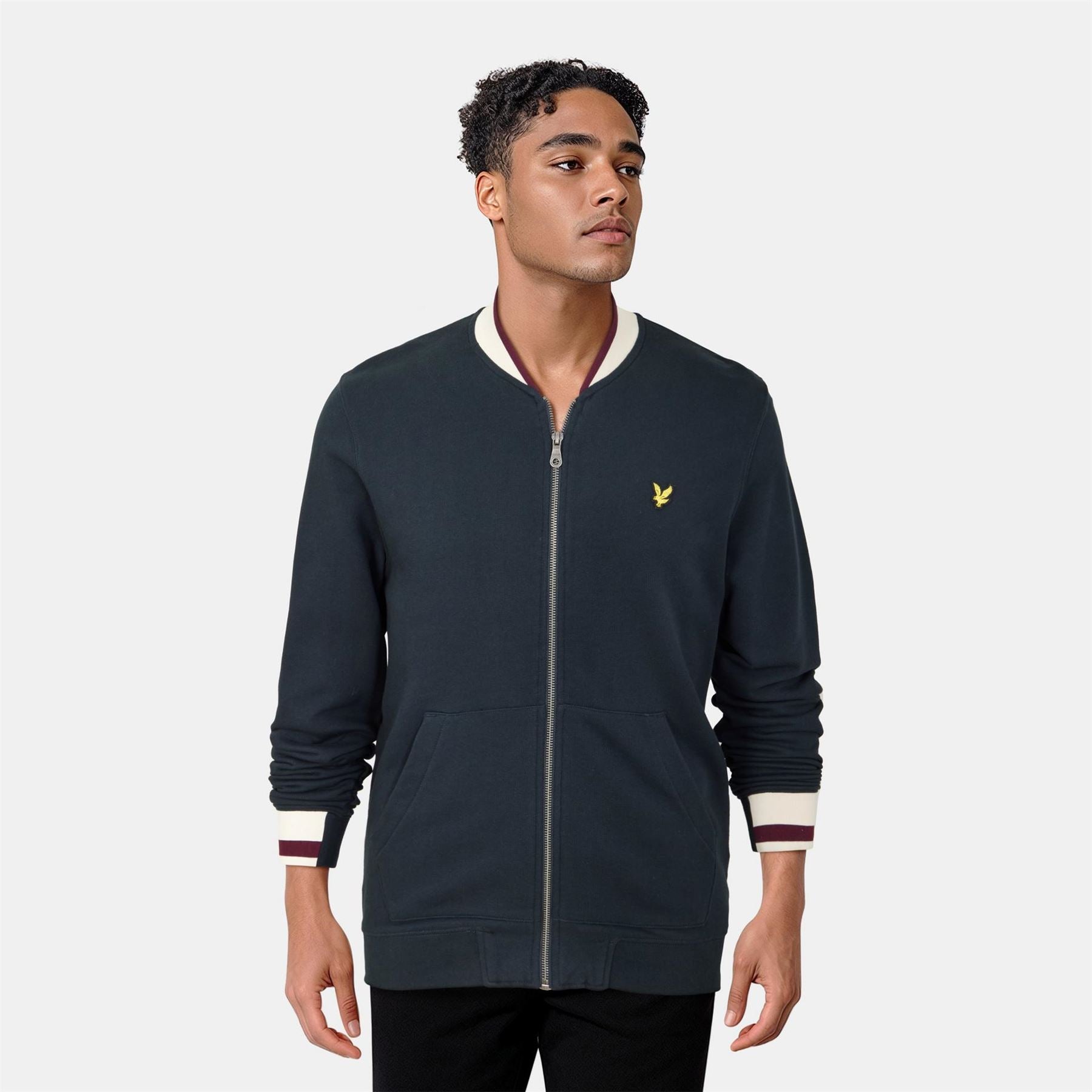 Lyle and Scott Ribbed Cuff Bomber Jacket