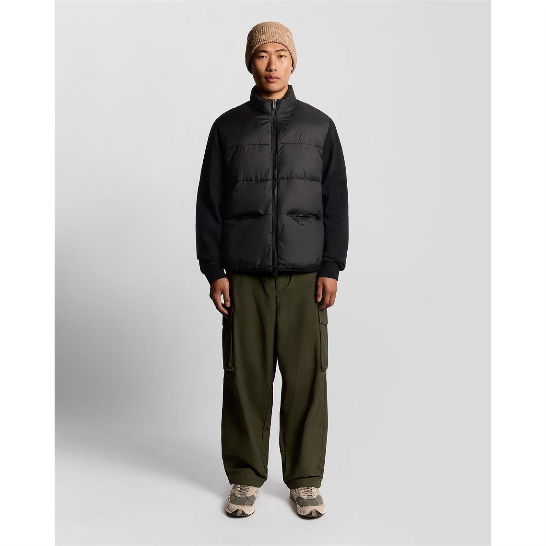 Lyle and Scott Neck Hybrid Zip Through Jumper