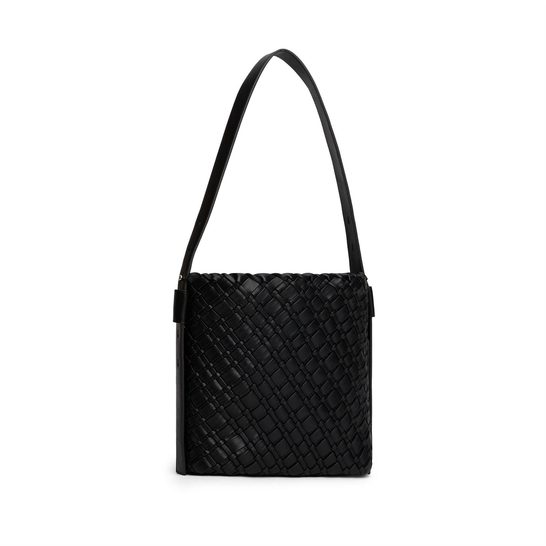 Tommy Hilfiger Basket Weave Woven Hobo Bag with Gold Tone Hardware