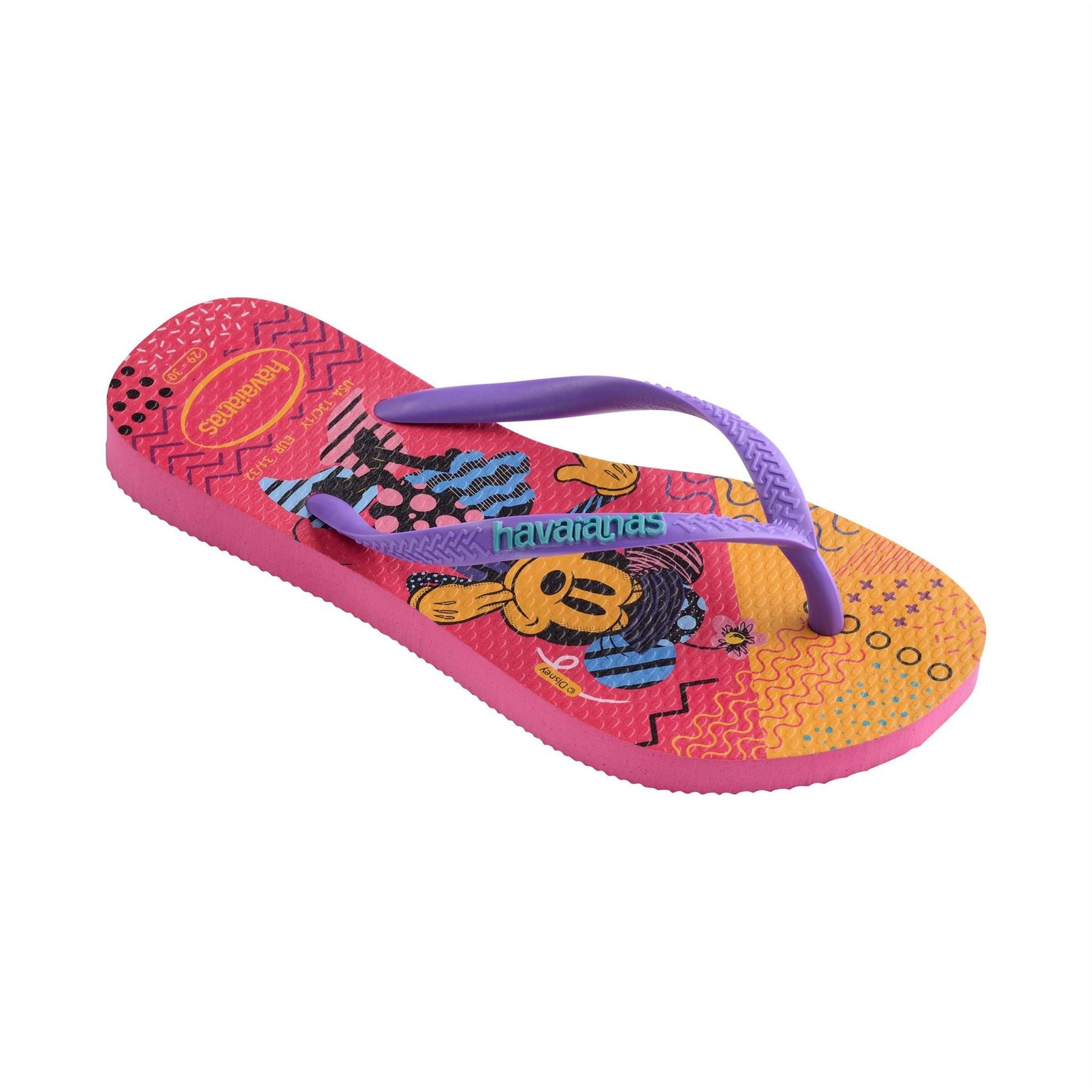 Havaianas Kids Disney Cool Pink Flux Flip Flops
