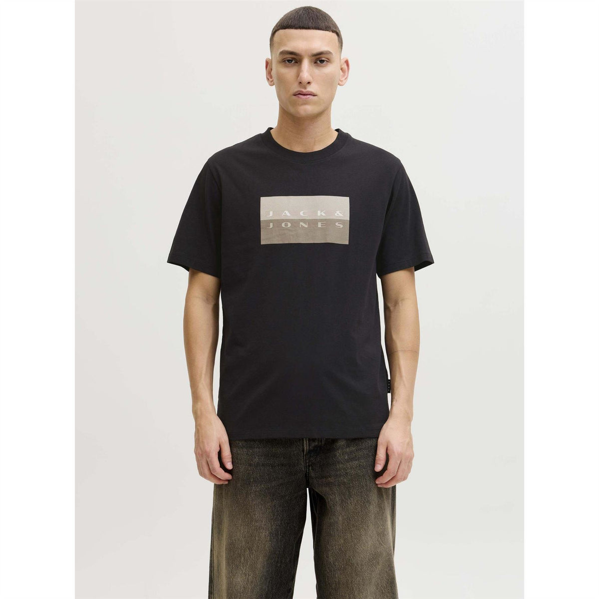 Jack and Jones Jcofusion Dots Print Cotton Short Sleeve Crew Neck T-Shirt