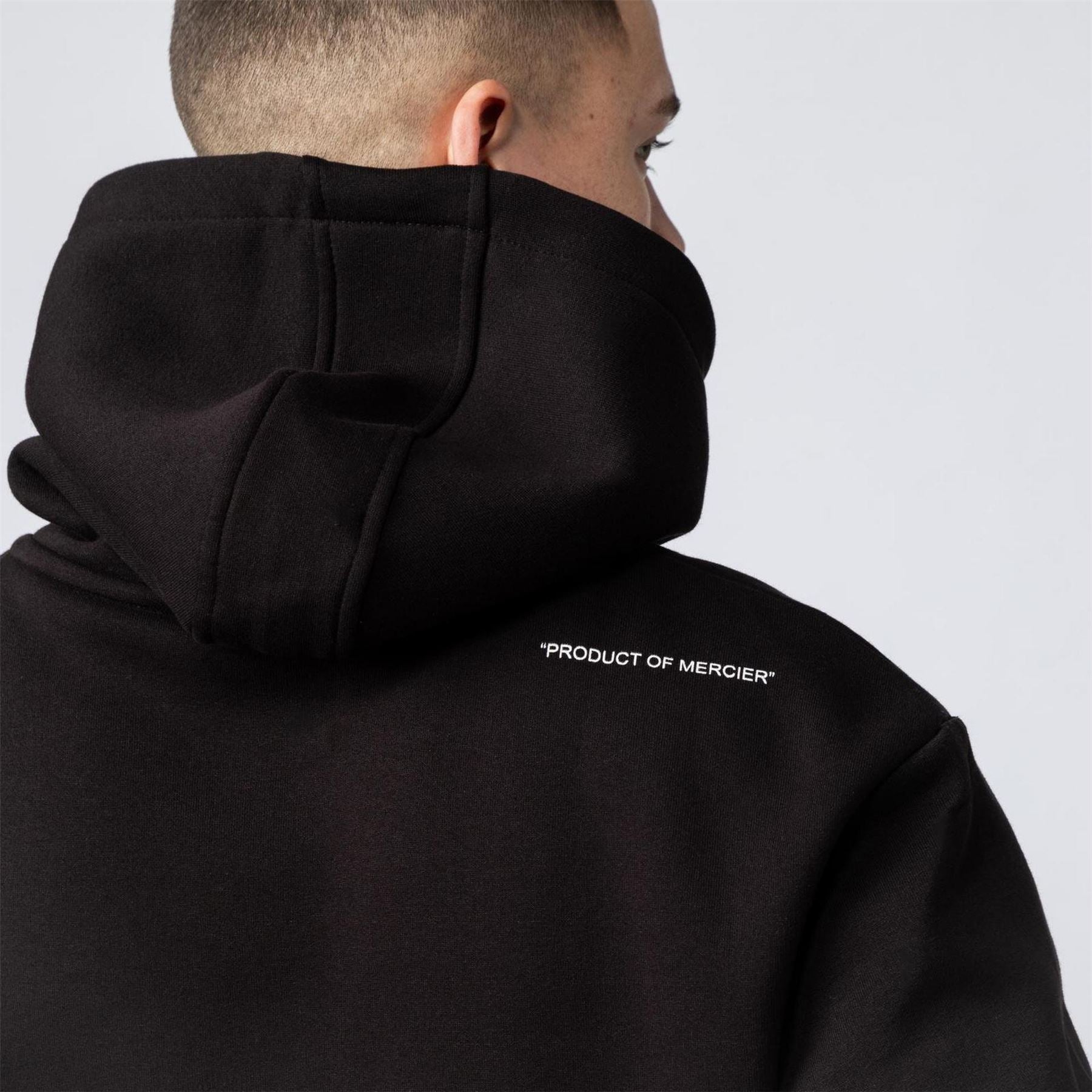Mercier Embroidered Hooded Long Sleeve Sweatshirt