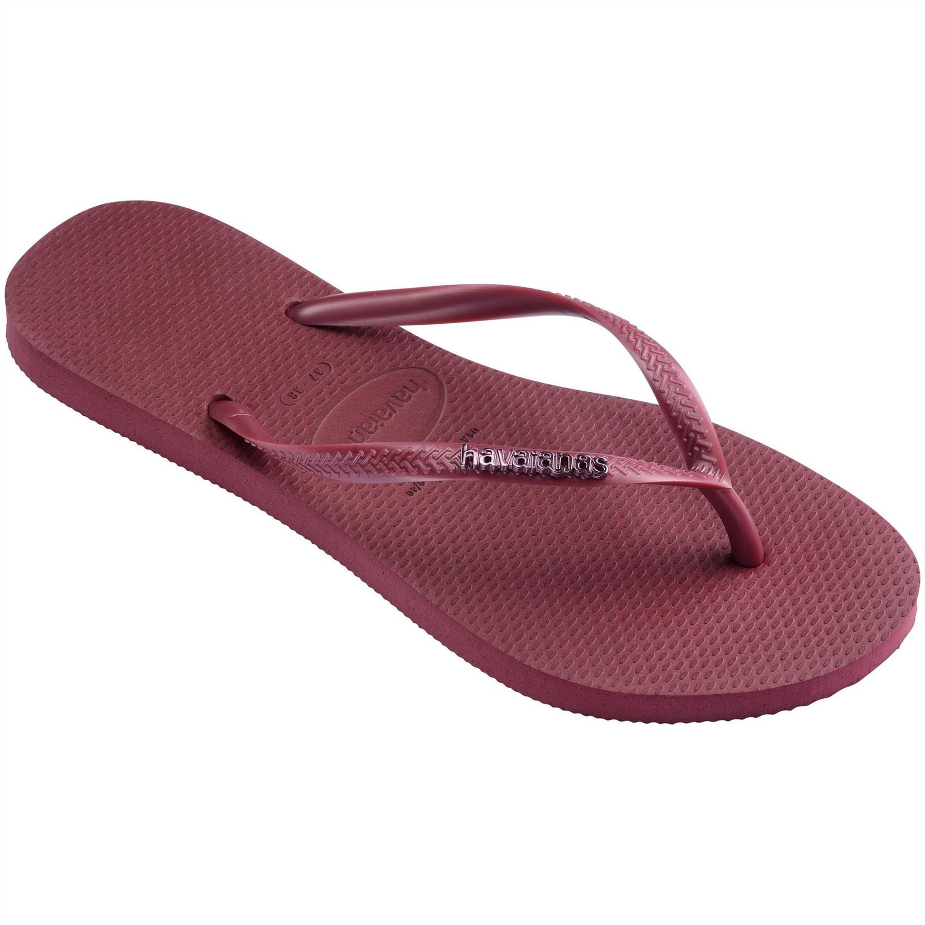 Havaianas Slim Textured Flat Heel Flip Flops