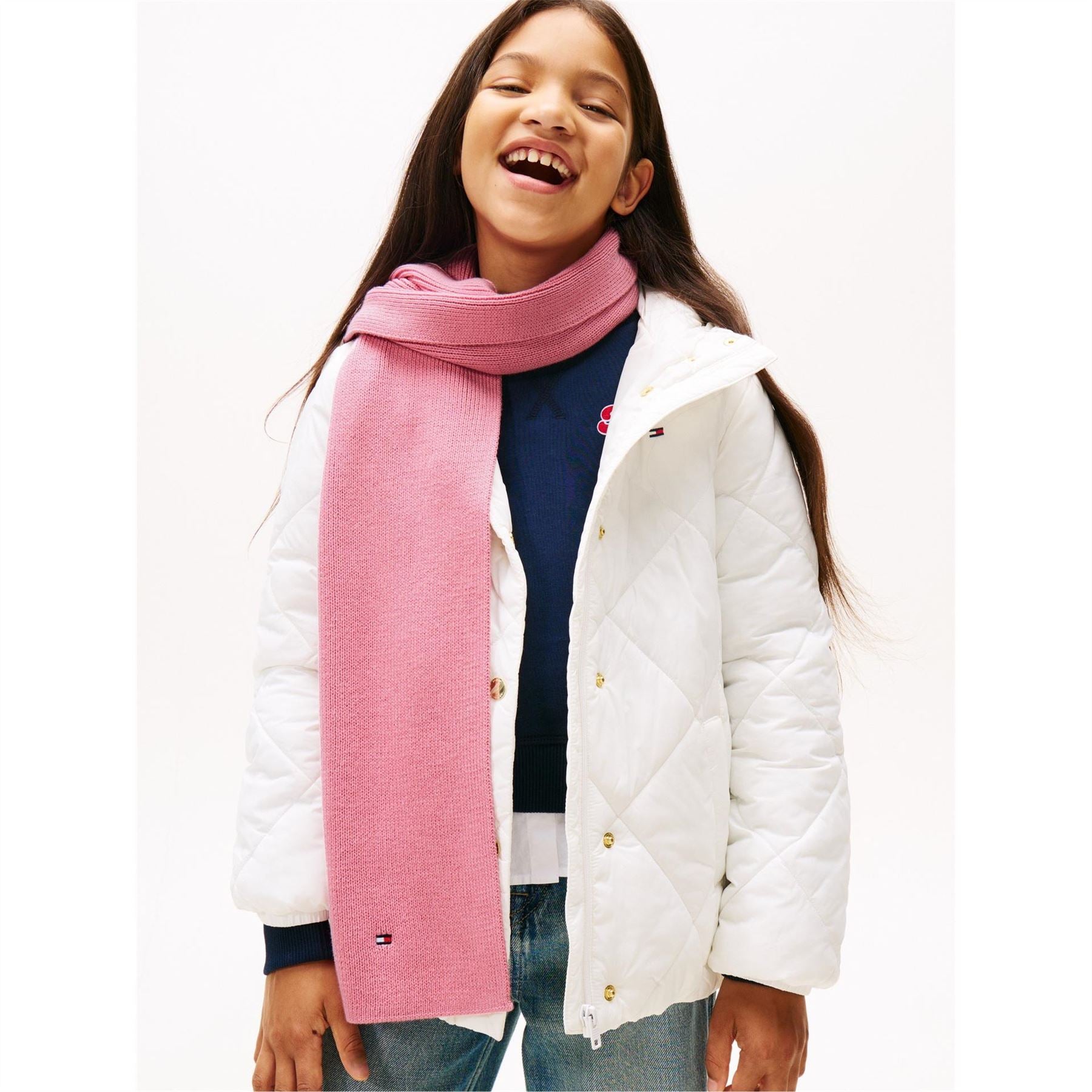 Tommy Hilfiger Kids Small Flag Knitted Scarf