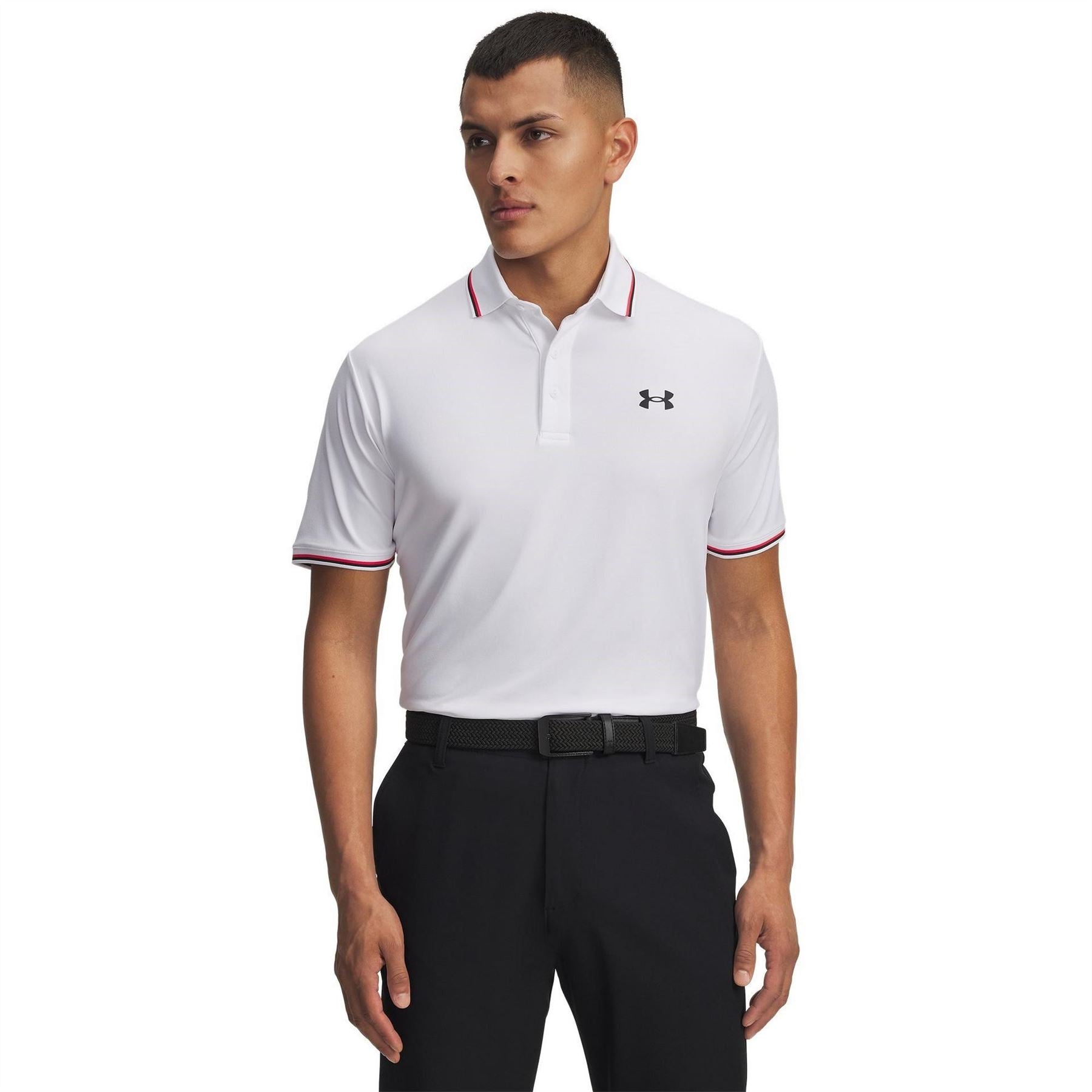 Under Armour Ribbed Collared Short Sleeve Polo Shirt