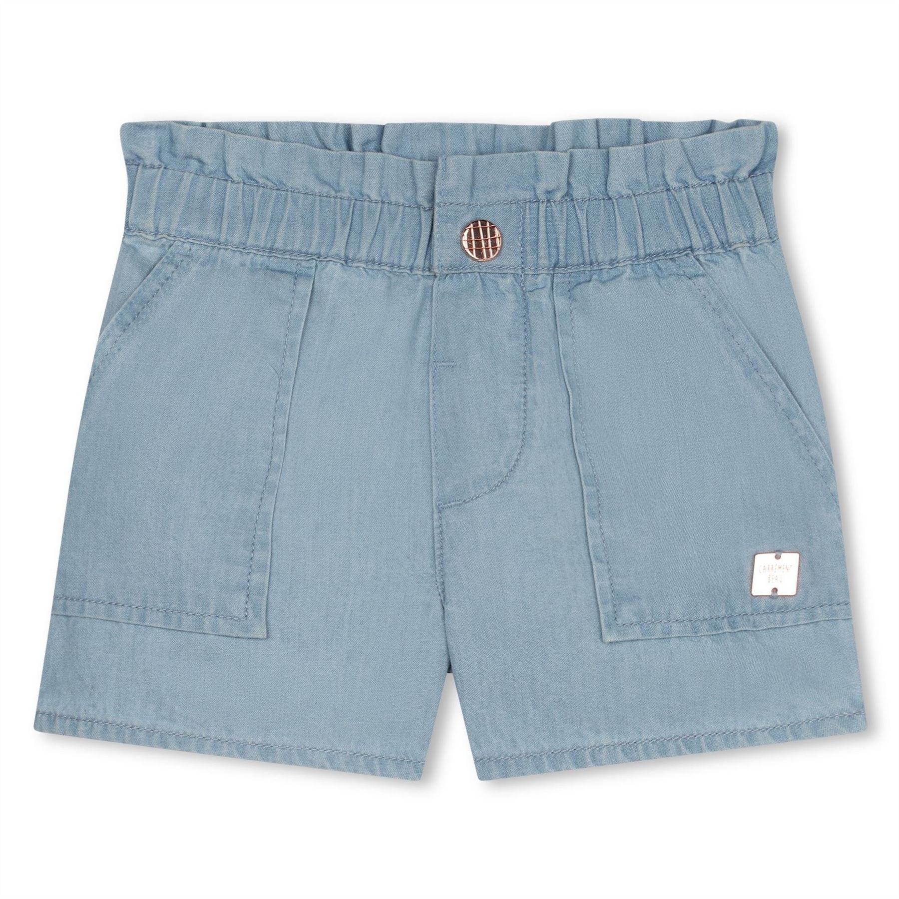 Carrement Beau Solid Bermuda Shorts with Elasticated Waistband