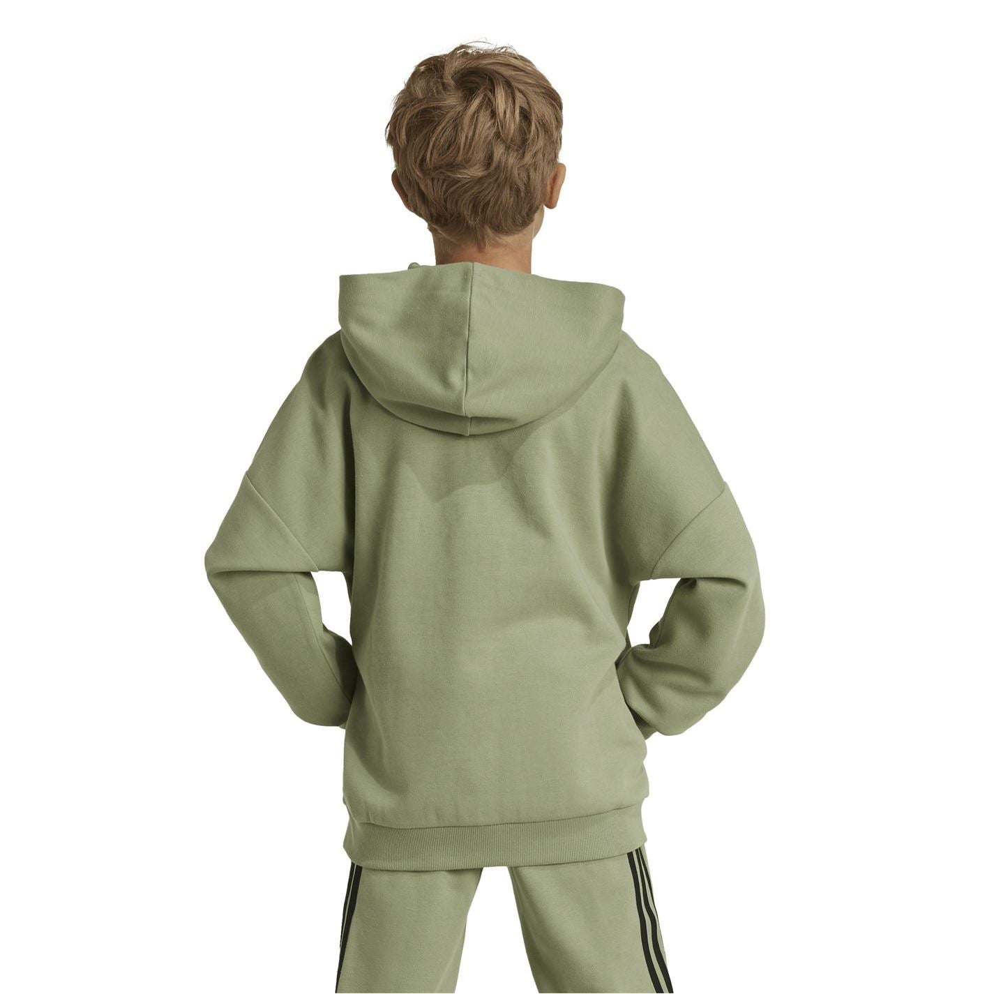 adidas Kids Logo Hooded Neck Long Sleeve Sweatshirt