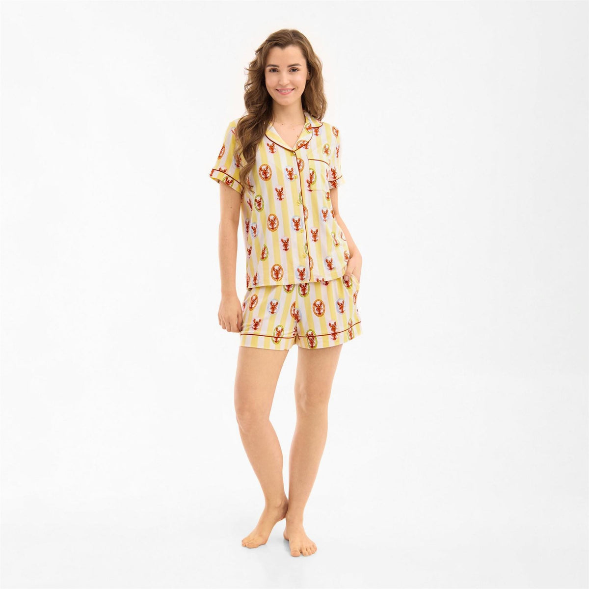 Chelsea Peers Shorts And Short Sleeve Top Pyjama Set