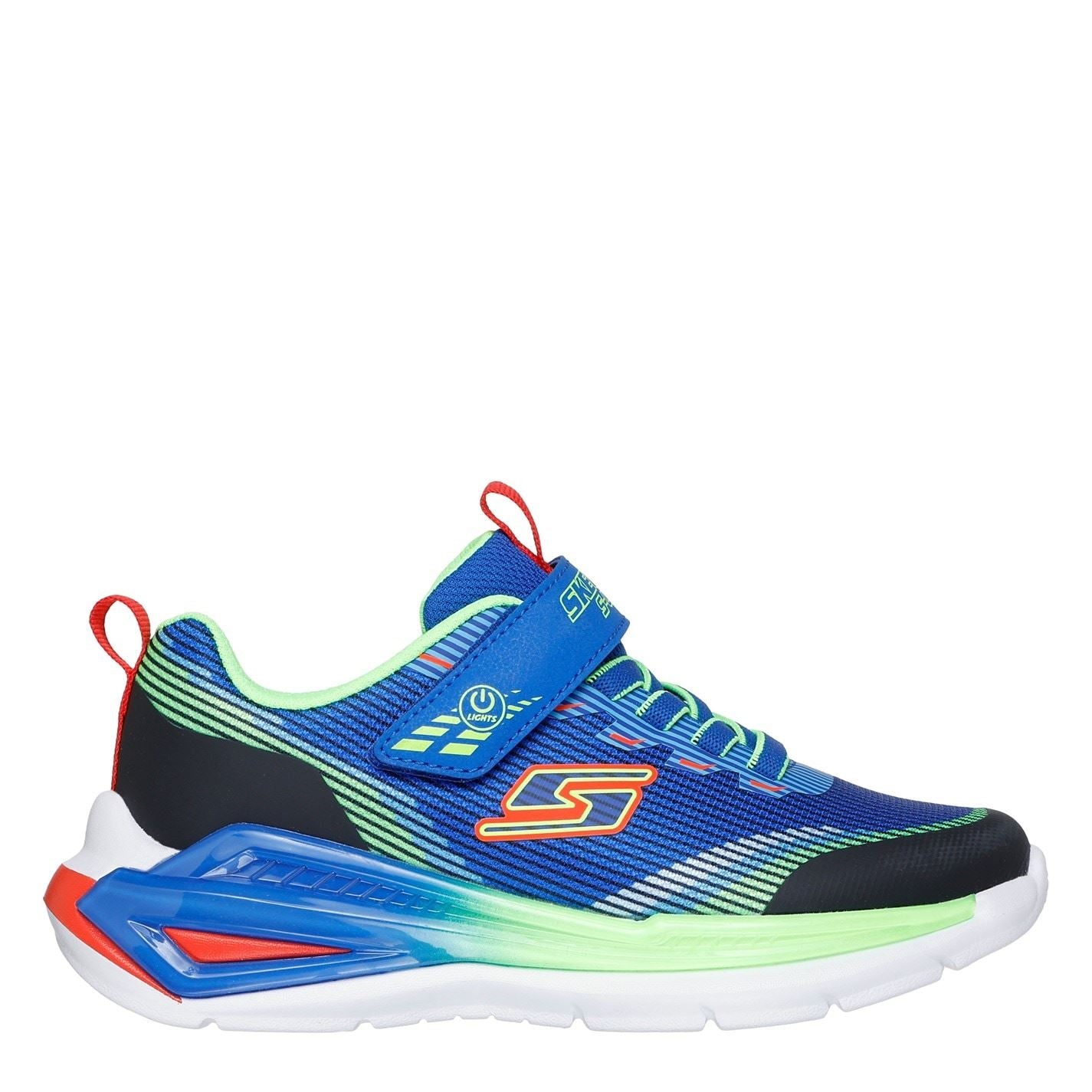 Skechers Lighted Gore  And  Strap Sneaker W Mids Light Up Trainers Boys