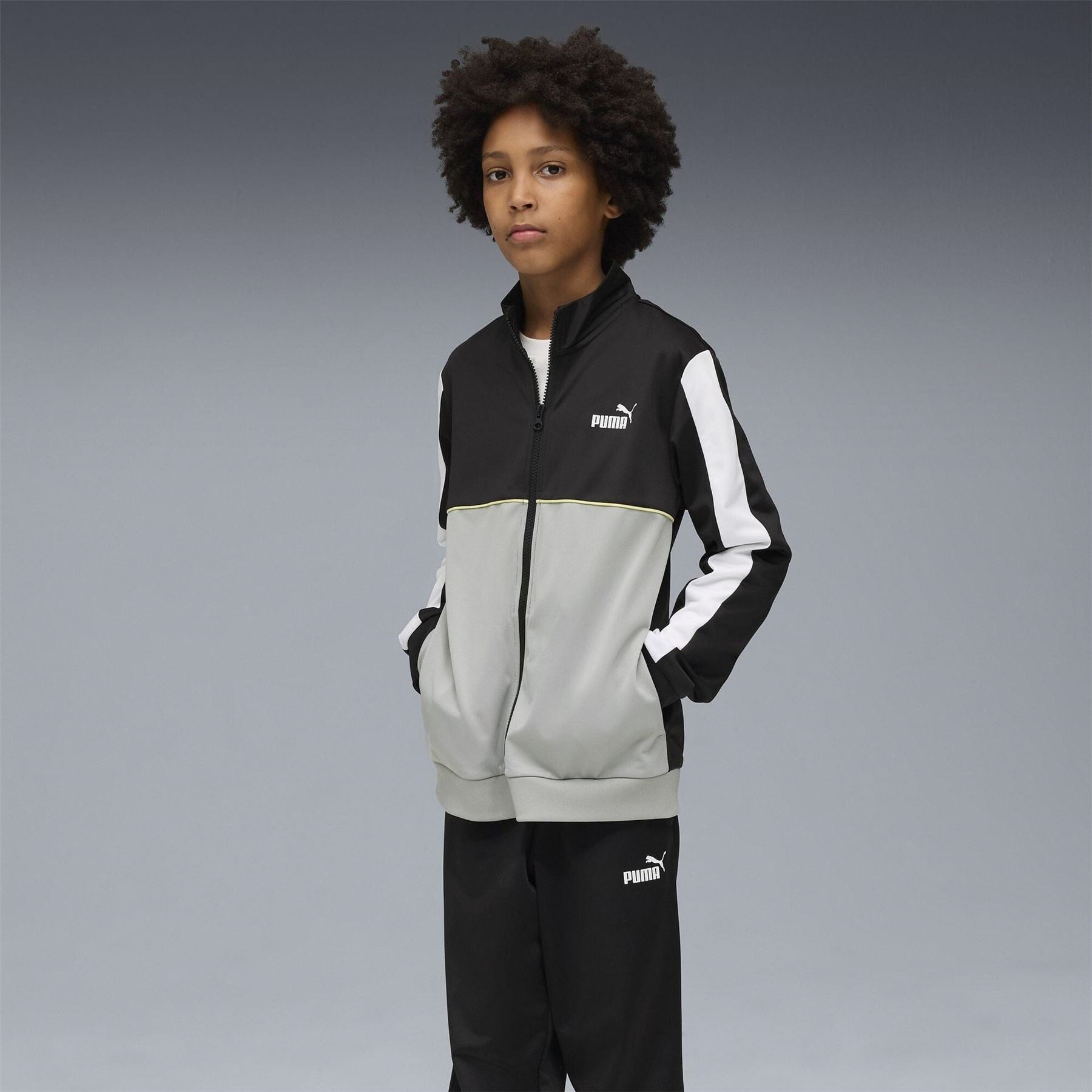 Puma Block Poly Tracksuit Junior