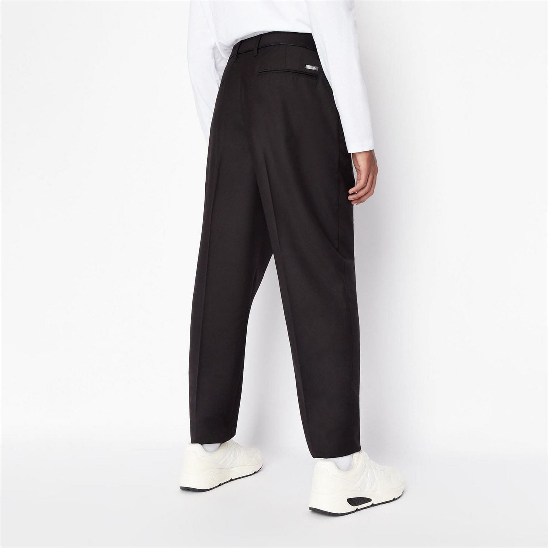 Armani Exchange Mens Exchange Pantaloni Straight Leg Trousers