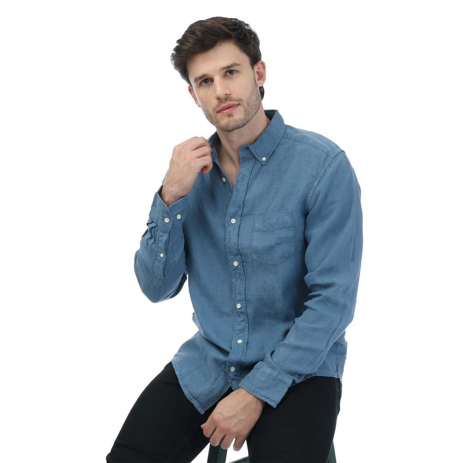 Gant Regular Fit Garment Dyed Linen Shirt