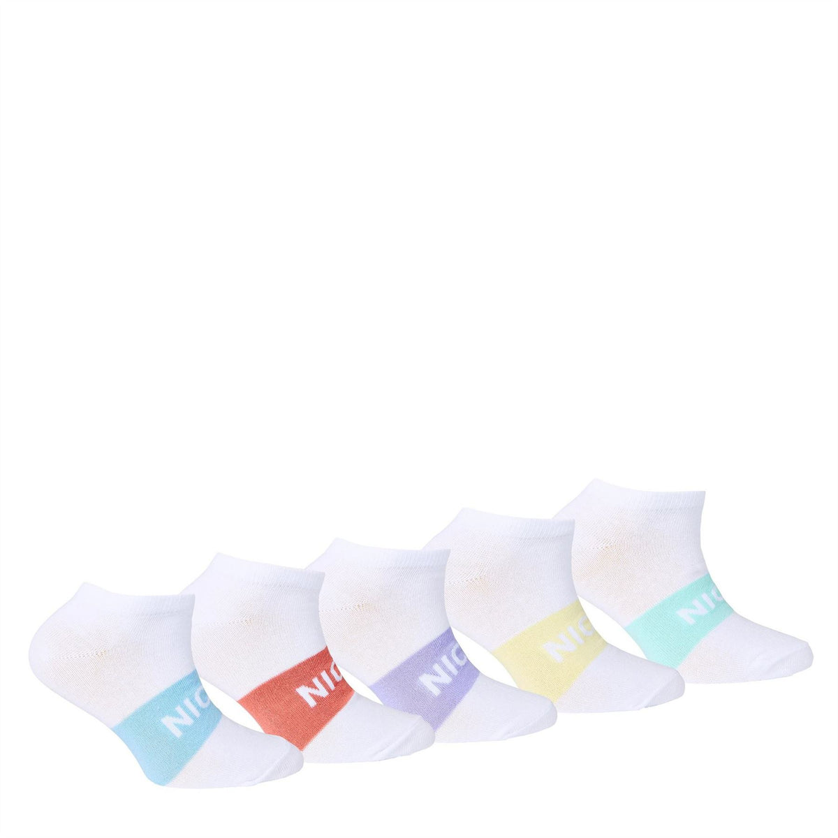 Nicce 5 Pack Towson Junior Lettering No Show Socks