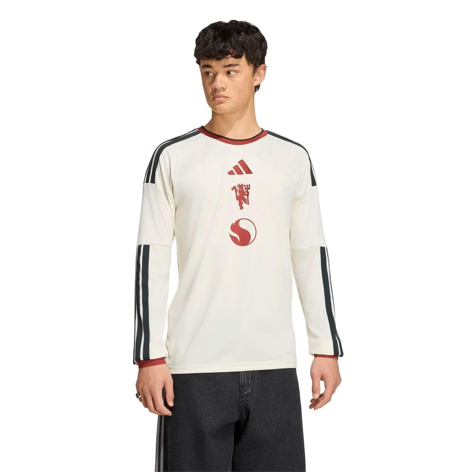 adidas Manchester United Third Long Sleeve Slim Fit Football Shirt