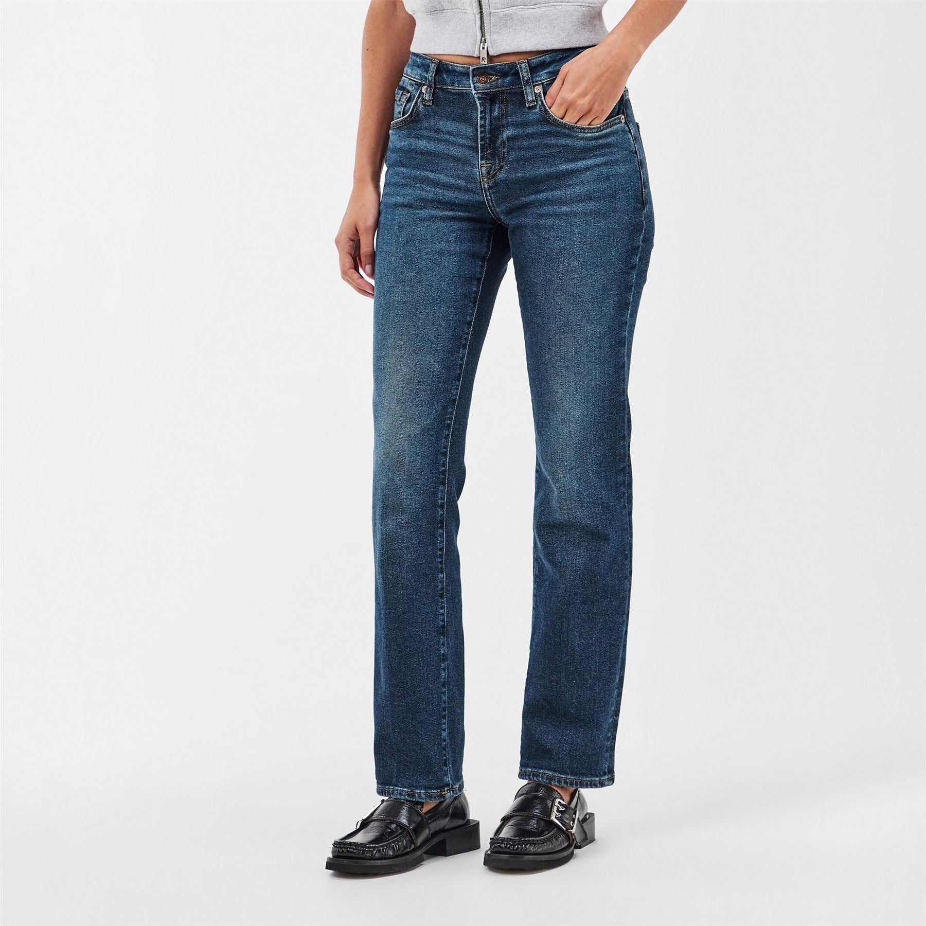 7 For All Mankind Calie Five Pocket Straight Leg Jeans