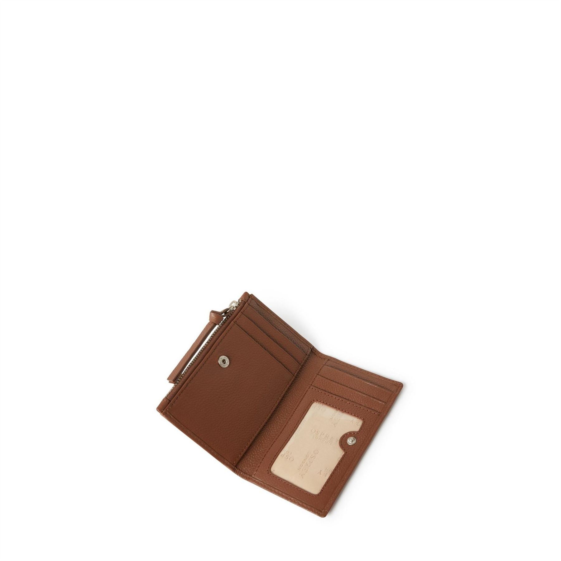 Osprey London London Molly Curved Bi Fold Leather Card Holder
