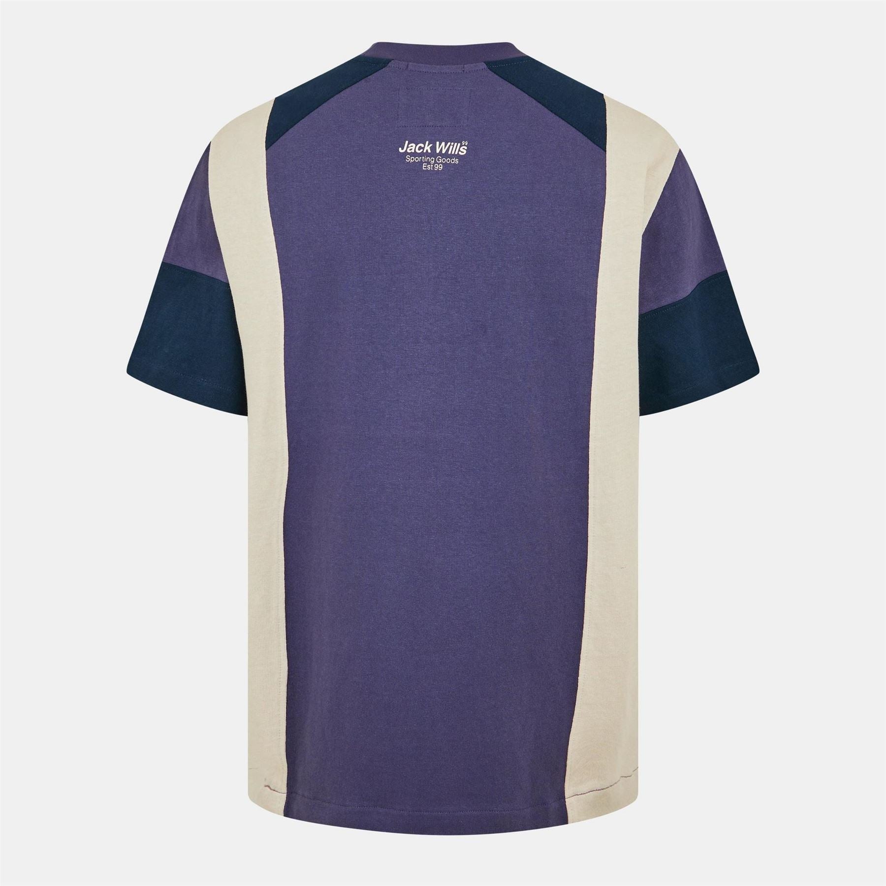 Jack Wills Sport Regular Fit Short Sleeve Crew Neck Color Block T-Shirt