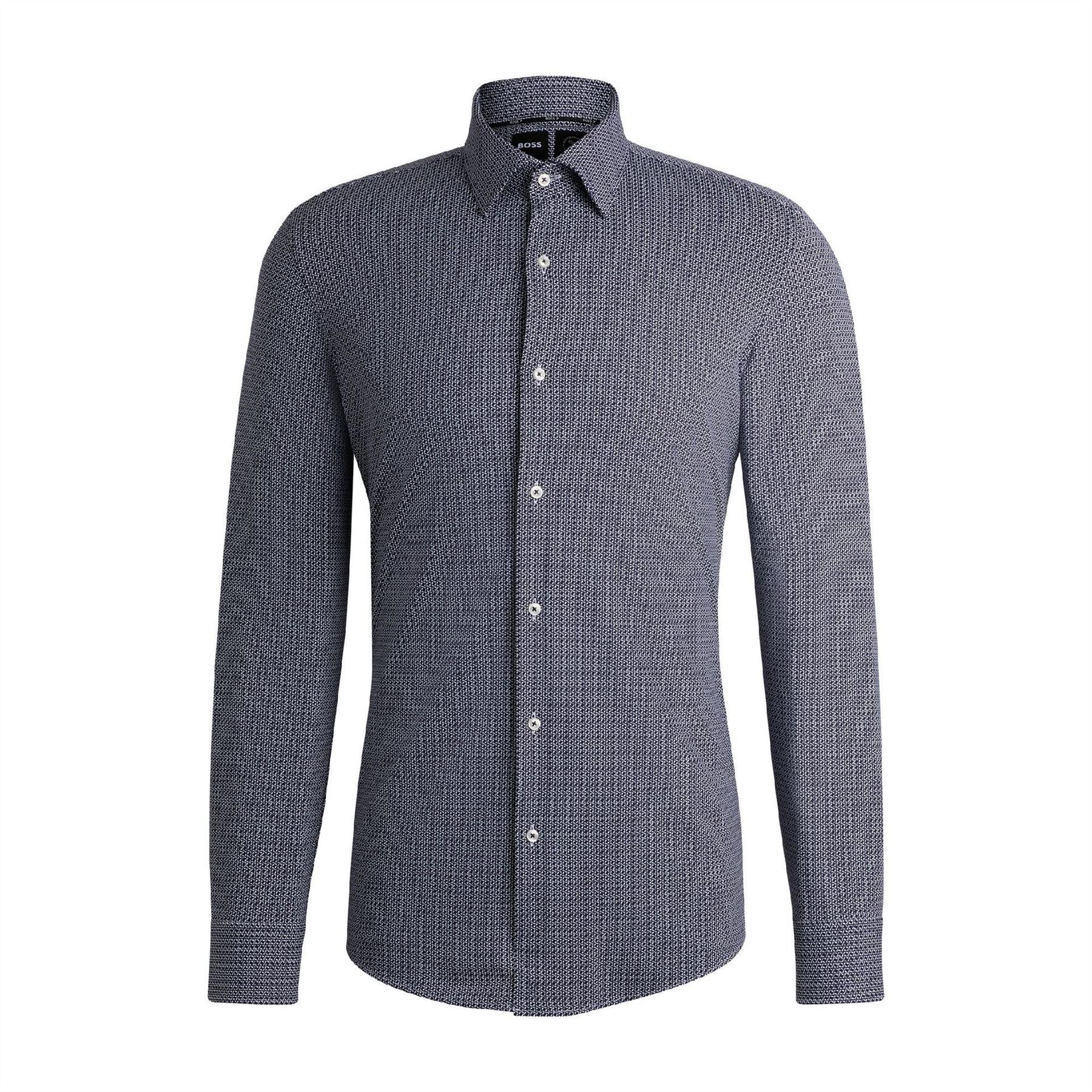 Boss Regular Fit Collared Neck Long Sleeve Oxford Shirt