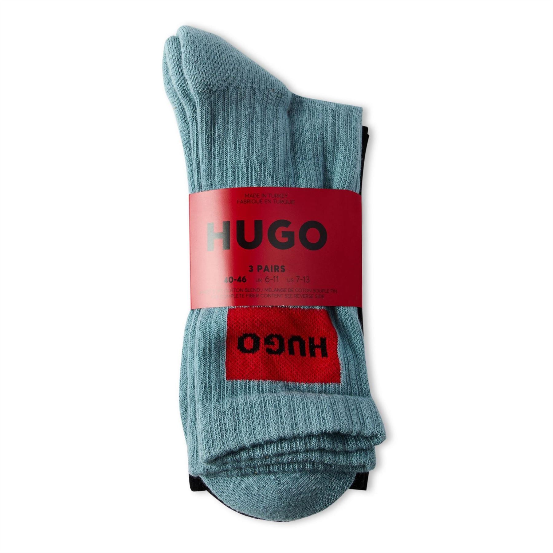 Hugo HUGO Bodywear 3 Pack Rib Patch Socks