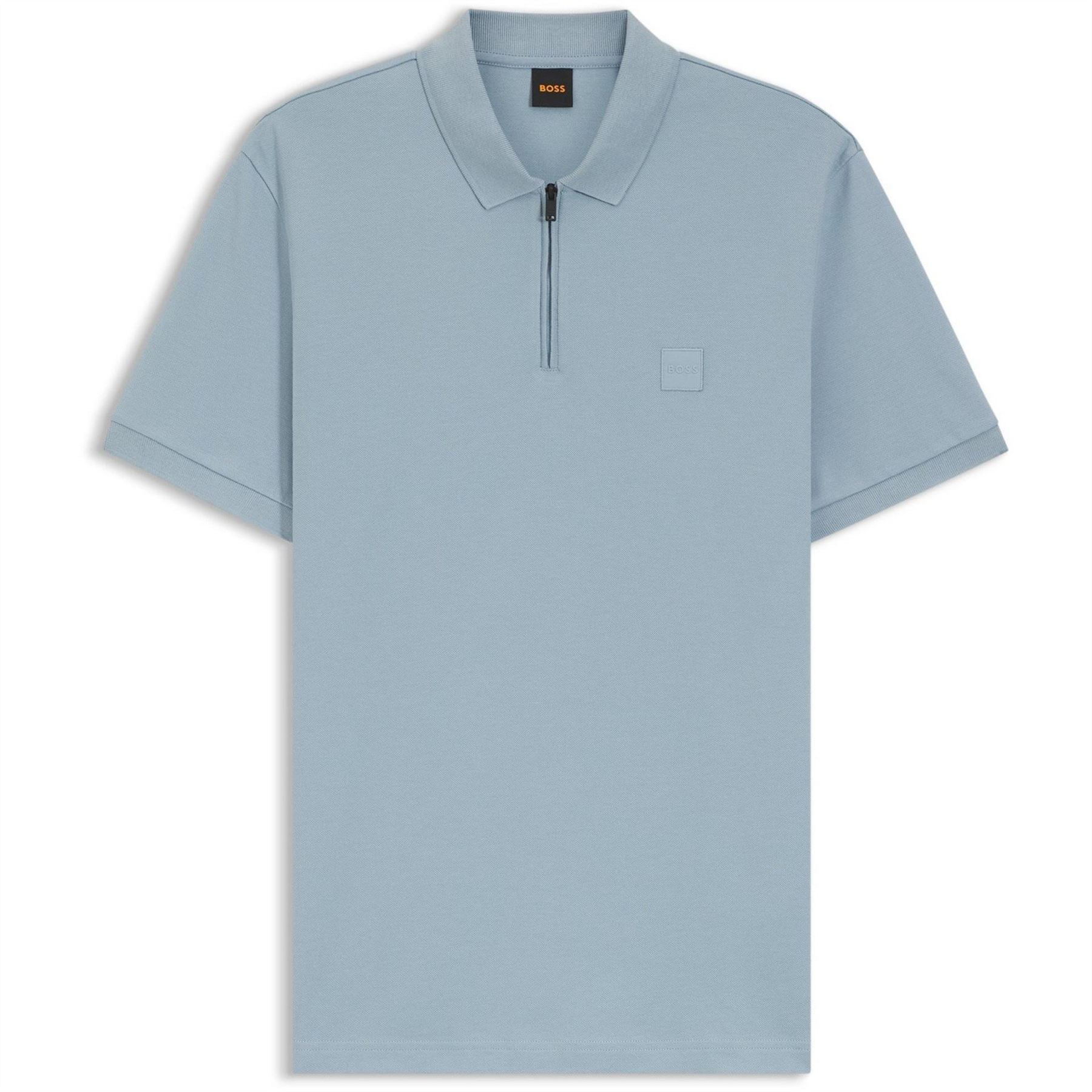 Boss Orange Short Sleeve Quarter Zip Polo Top