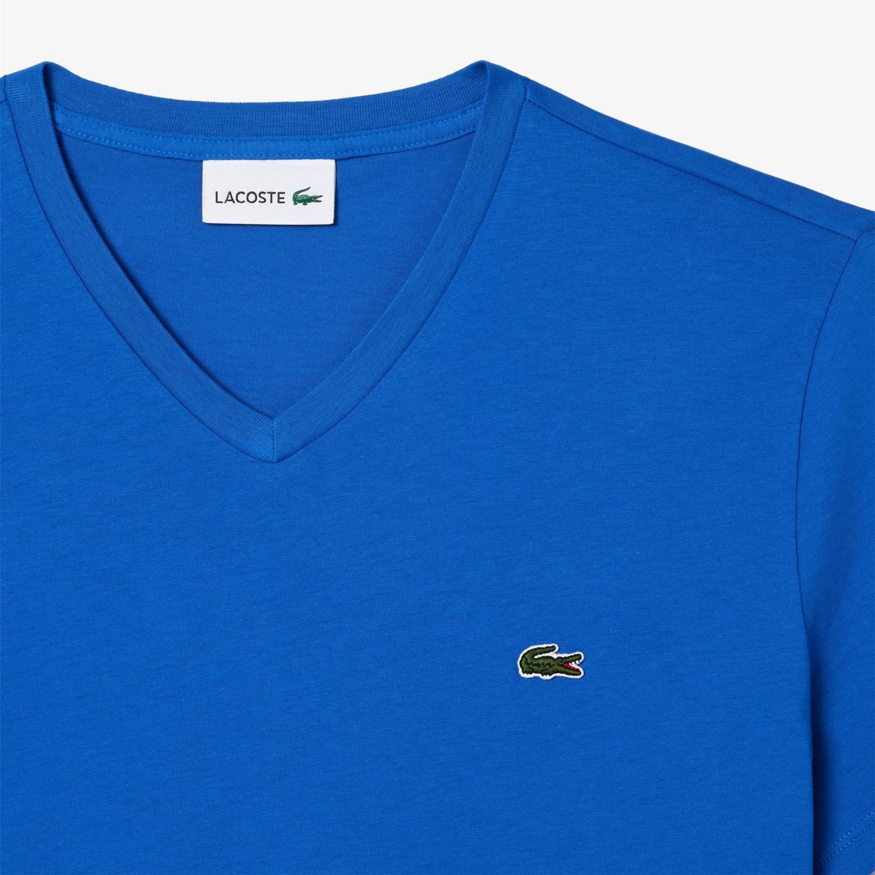 Lacoste Crocodile Print V-Neck Regular Fit T-Shirt