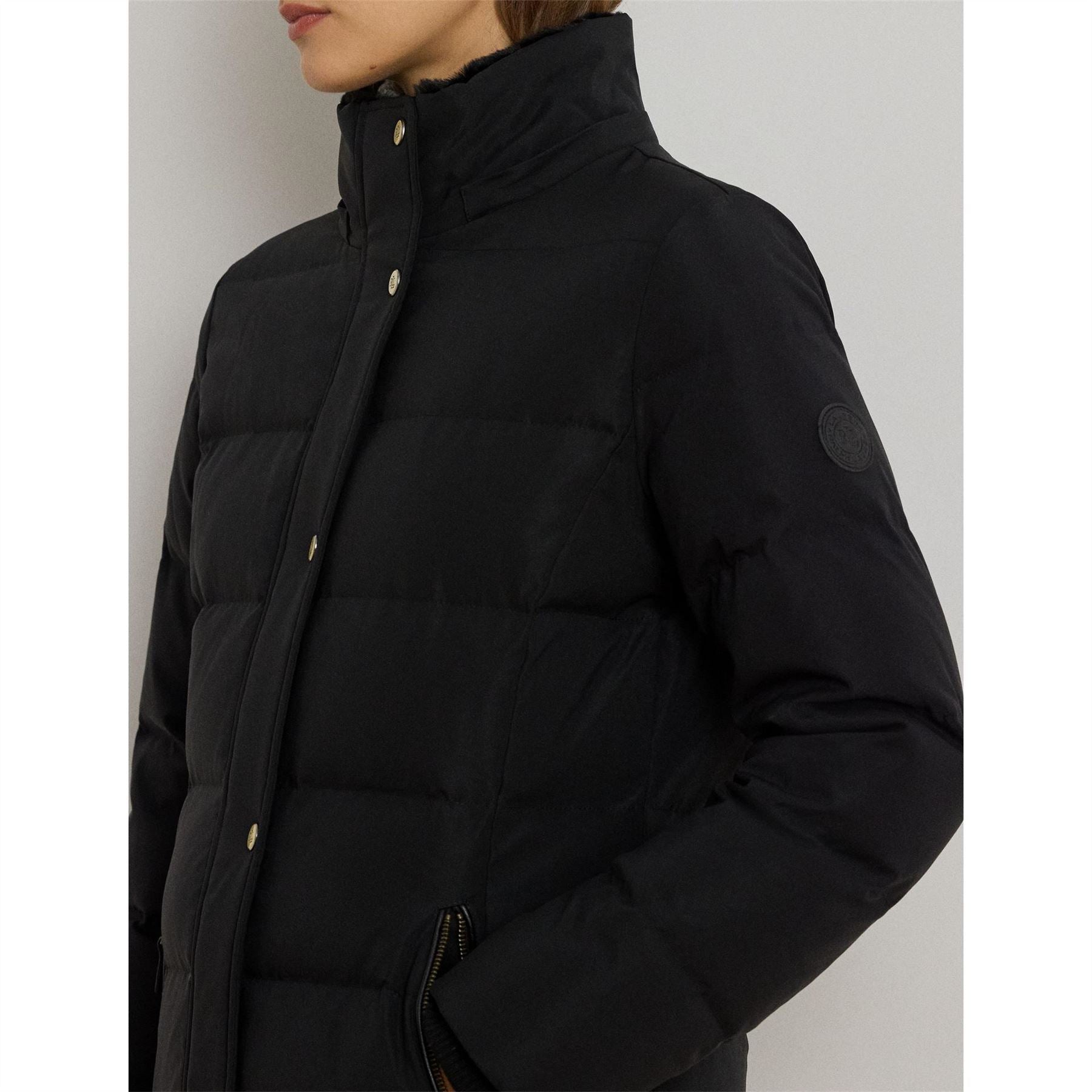 Lauren by Ralph Lauren Fur Hoody Coat Ld64