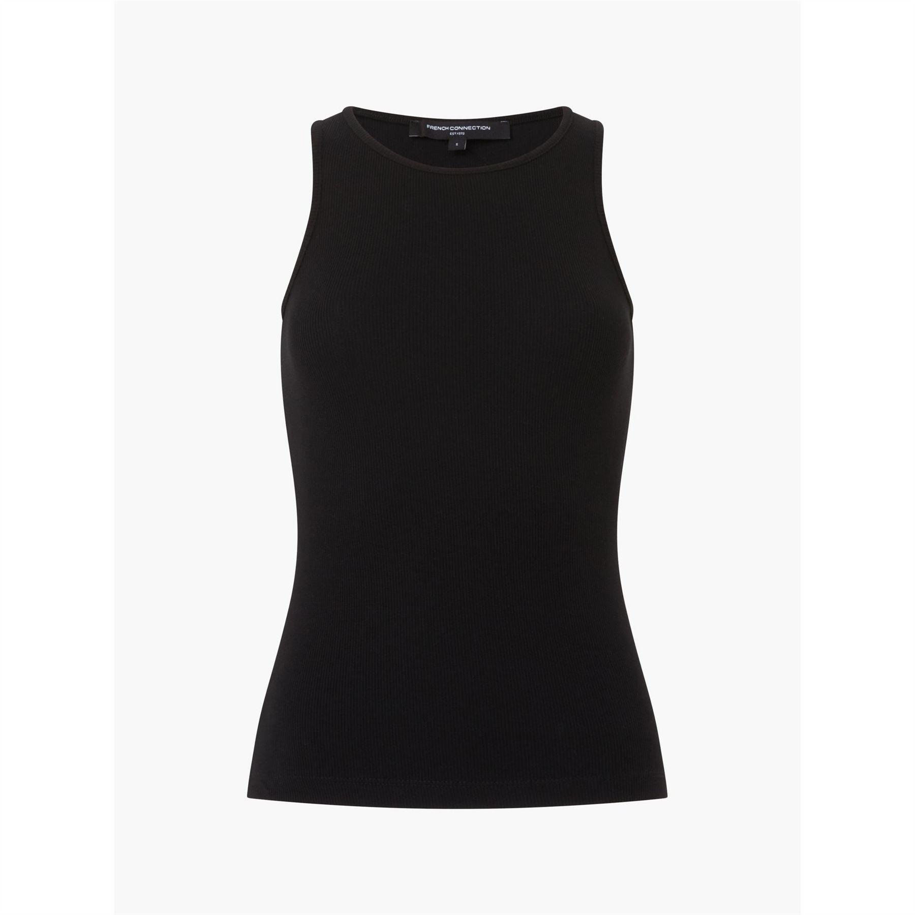 French Connection Slim Fit High Neck Rib Tank