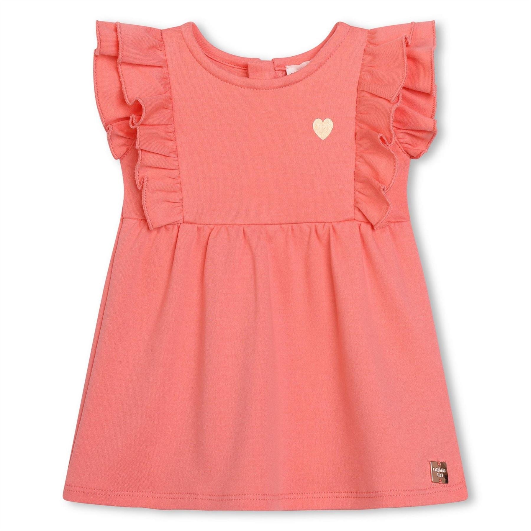 Carrement Beau Frill Crew Neck Mini A-Line Dress